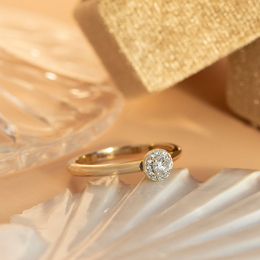Gouden ring met zirkonia van Blush 14 karaat