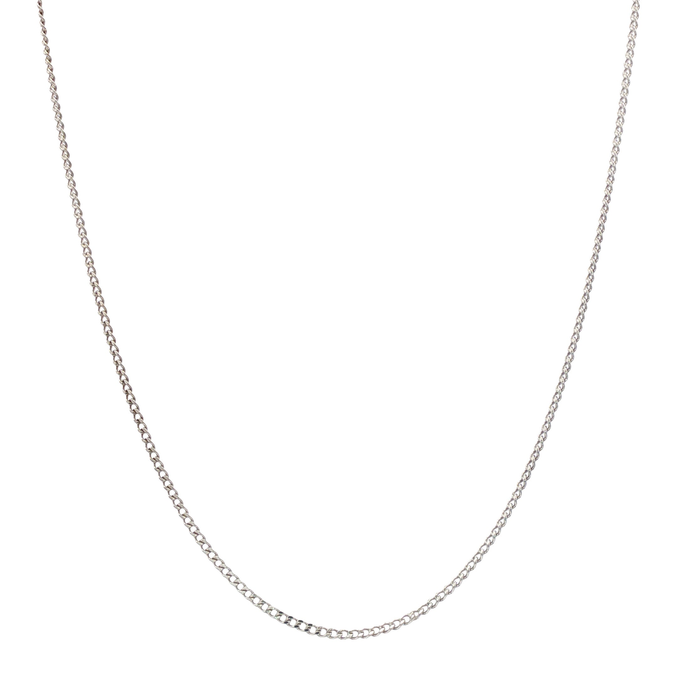 Witgouden lengtecollier gourmet 45 cm 14 karaat