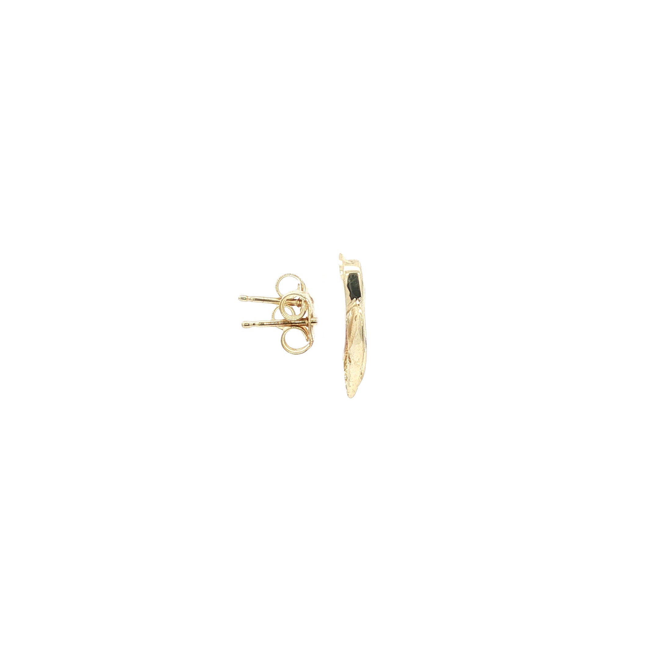 14 karat gold diamond stud earrings