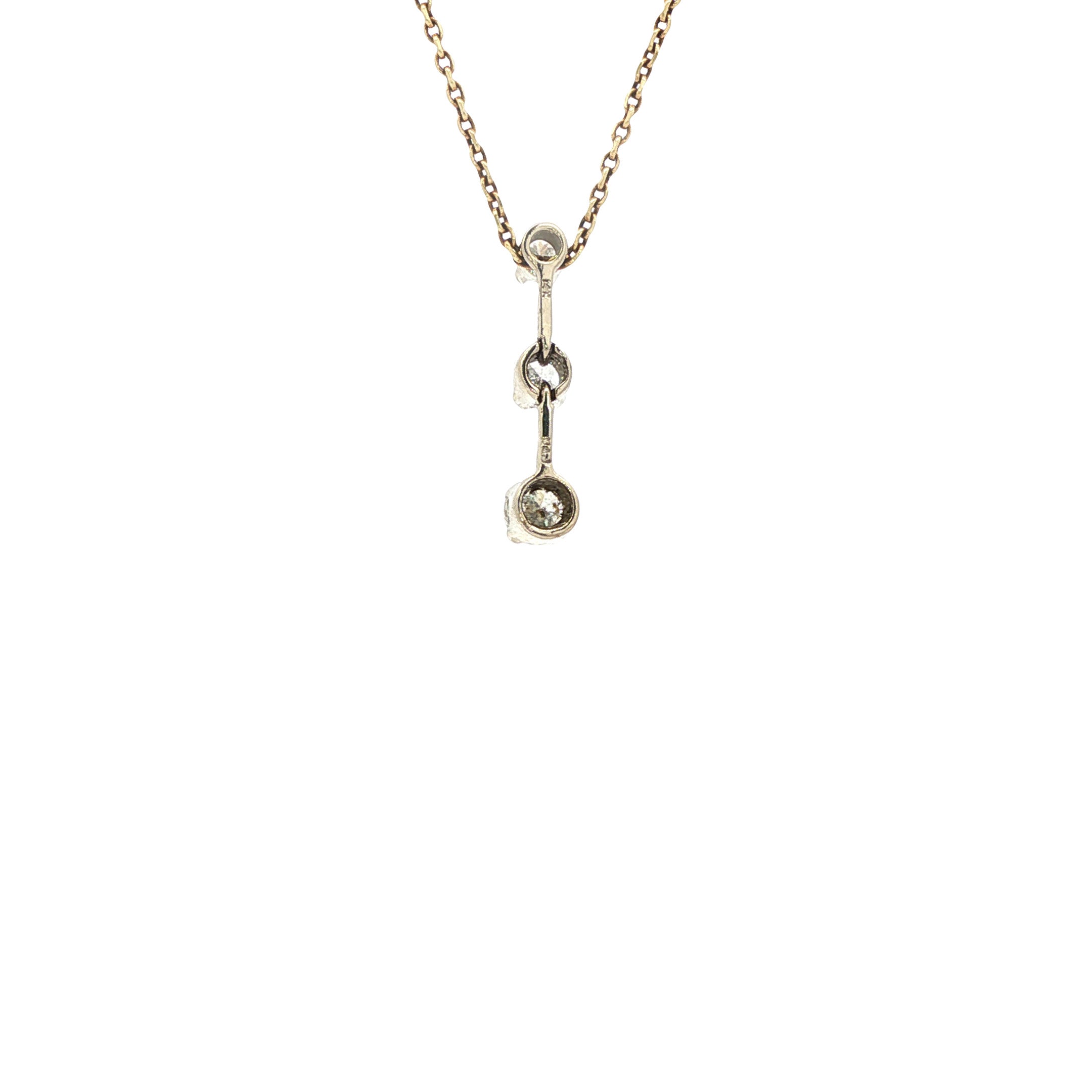 Witgouden hanger met diamant 14 karaat