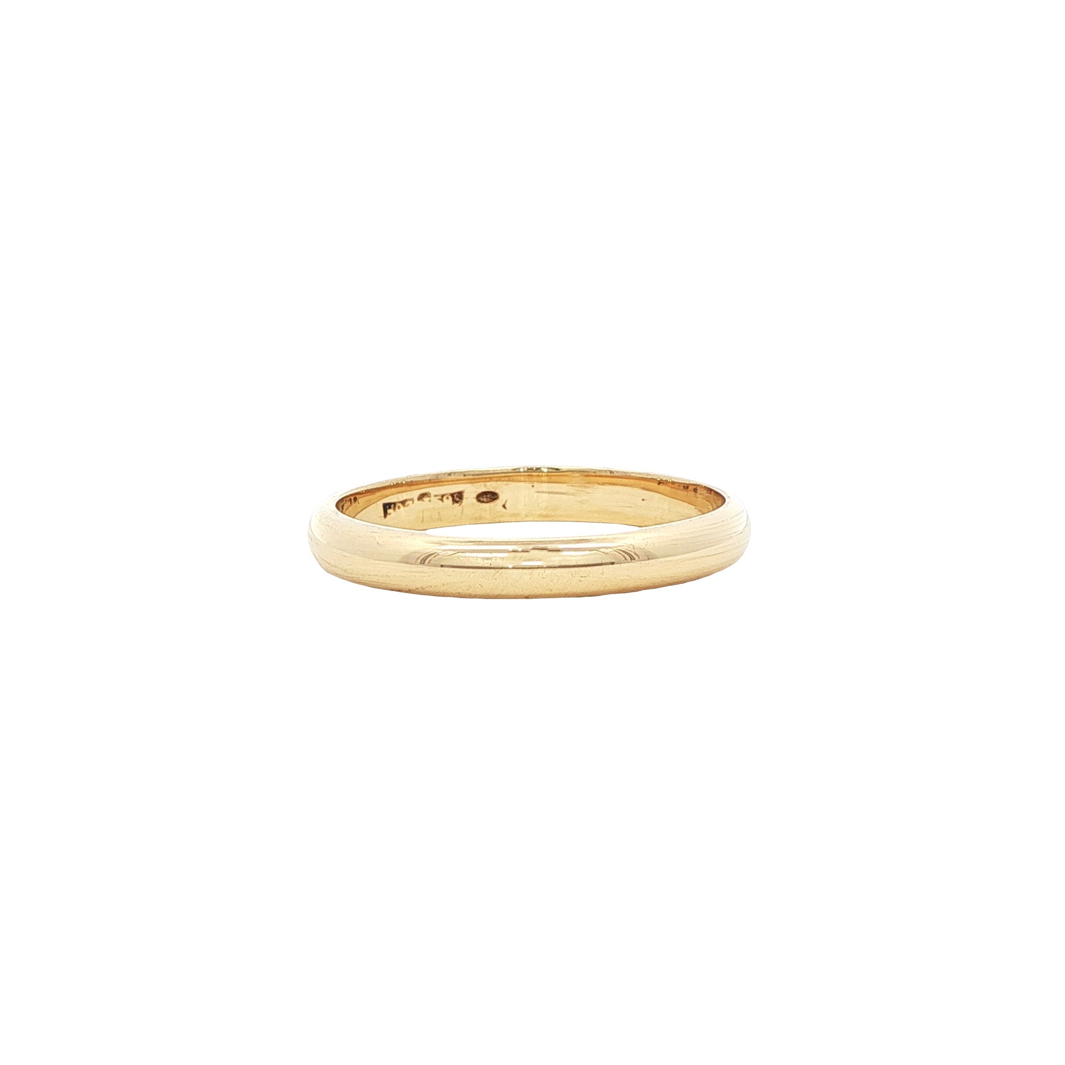 Gouden gladde ring 14 karaat