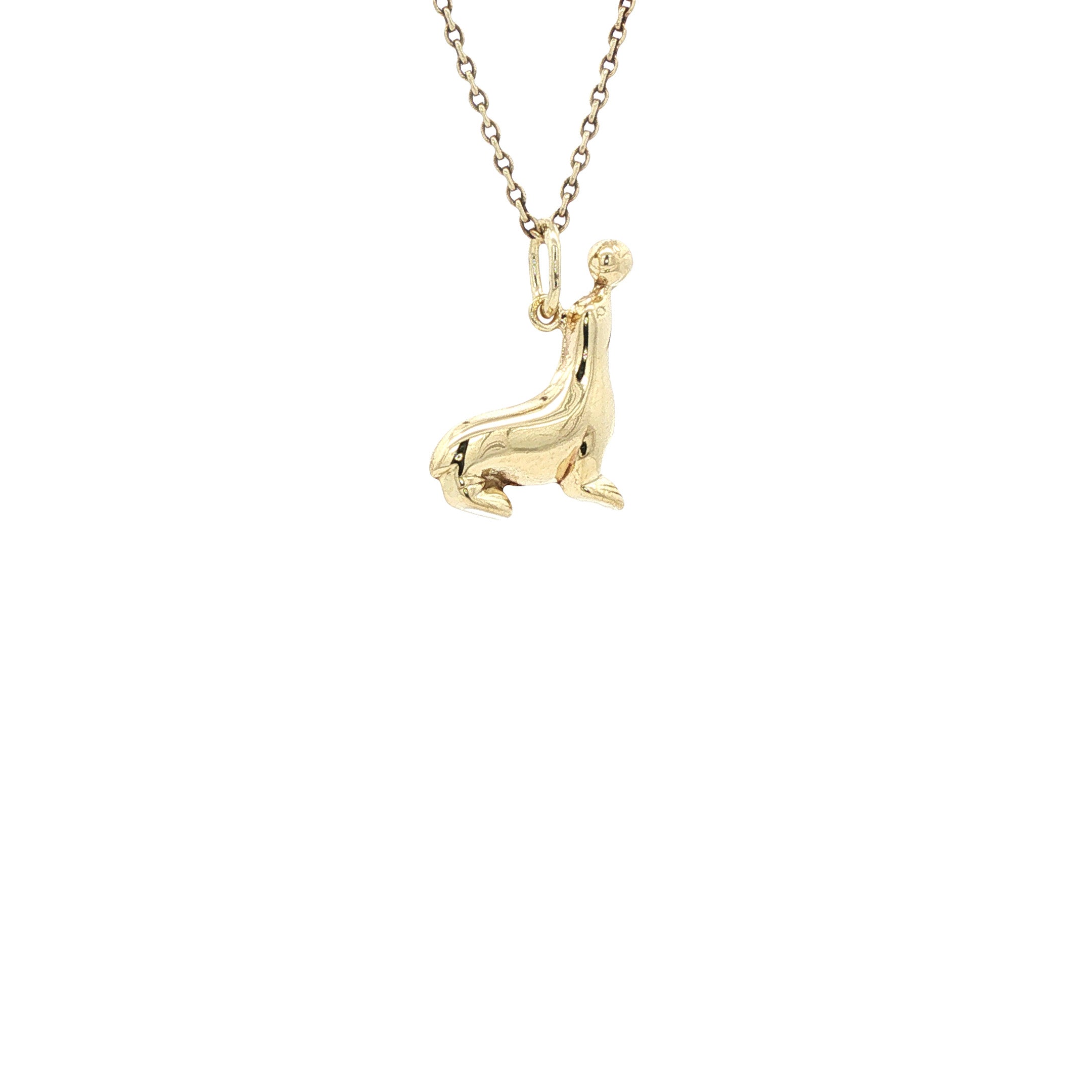 Gouden hanger zeehond 14 karaat