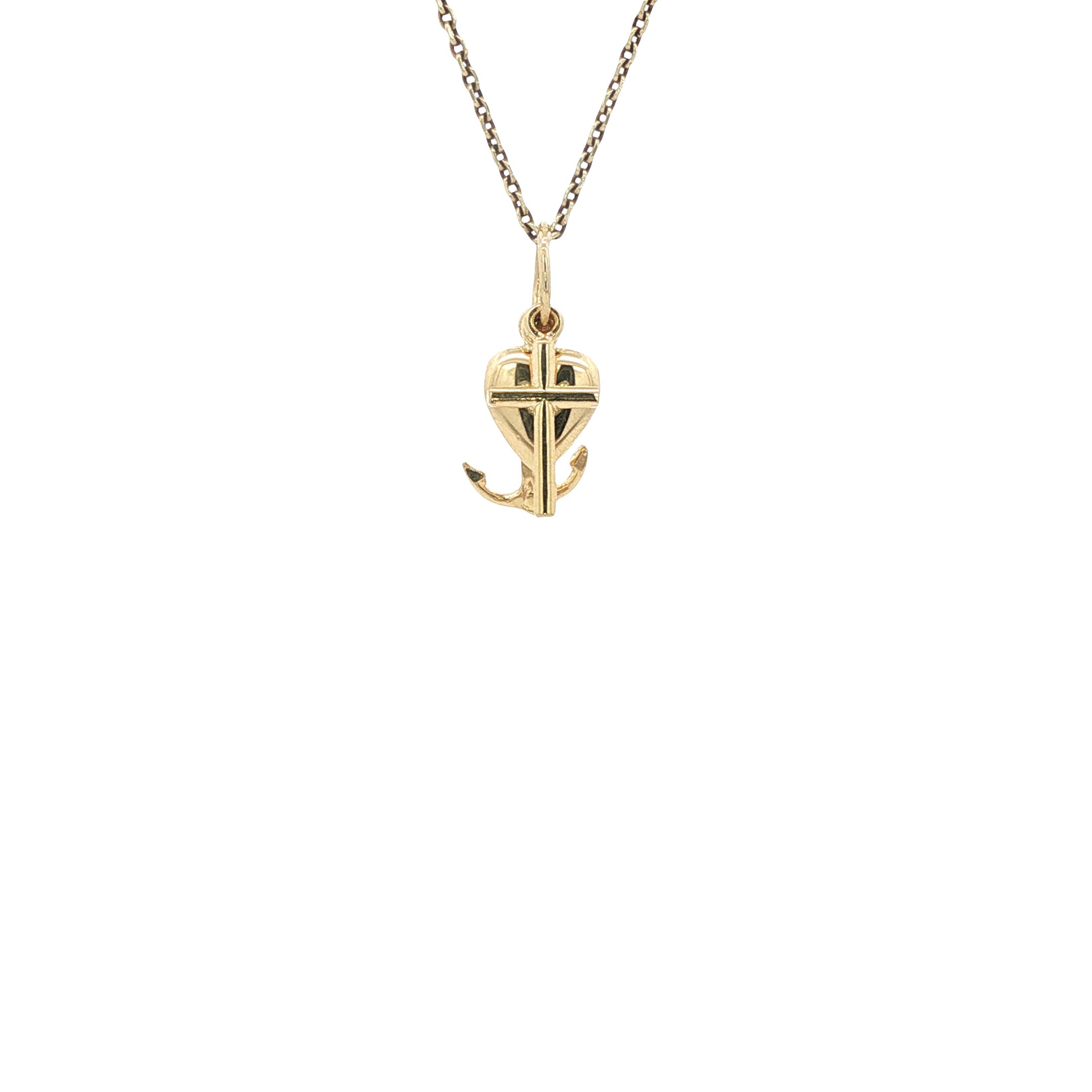 Gouden hanger geloof, hoop en liefde 14 karaat