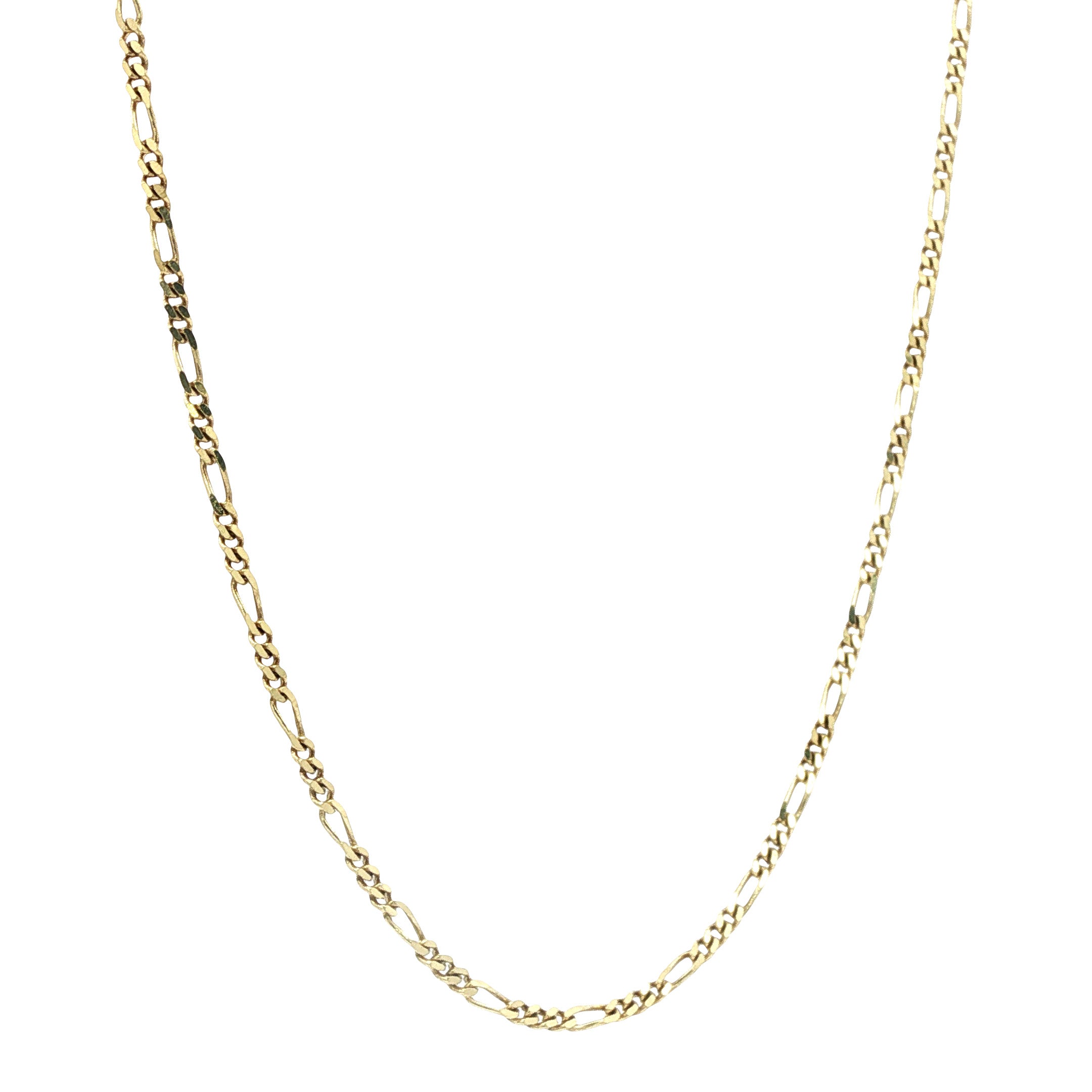 Gouden figaro collier 55 cm 14 karaat