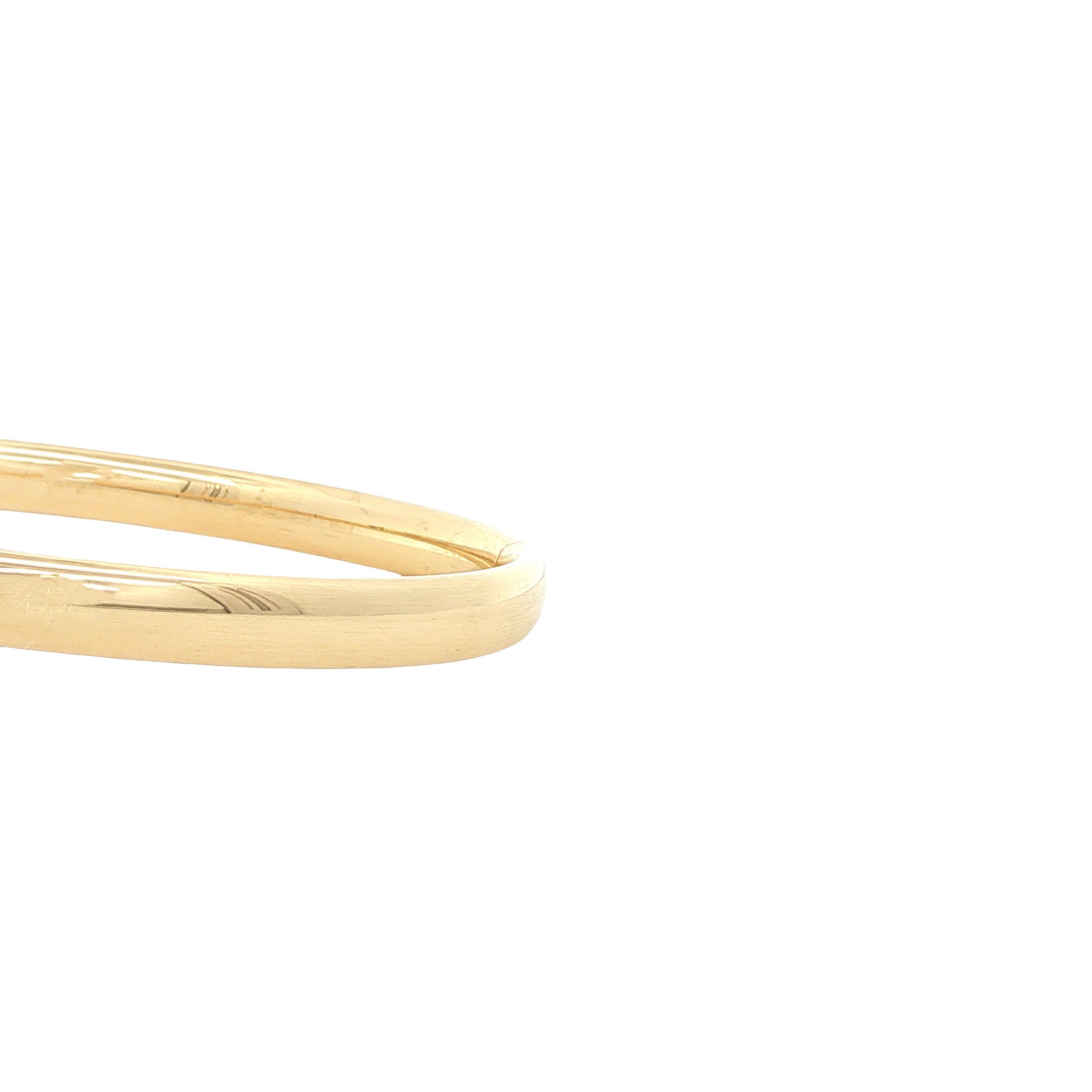 Gouden gladde bangle 14 karaat