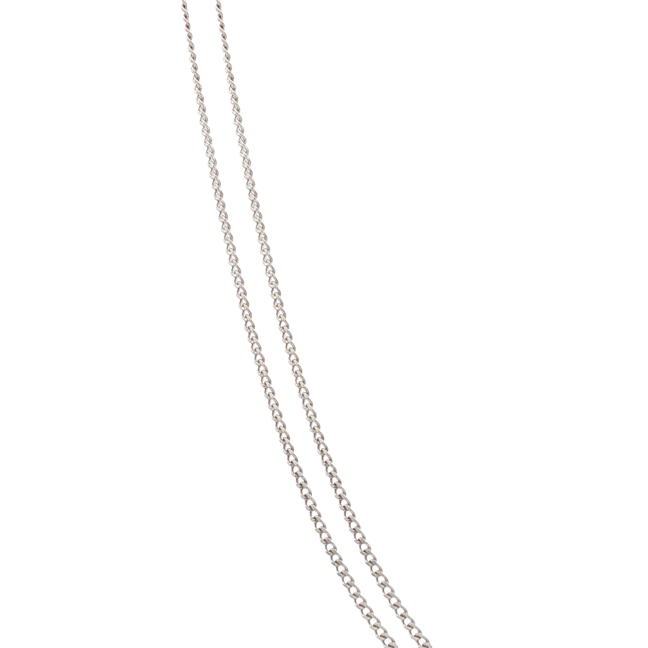 Witgouden lengtecollier gourmet 45 cm 14 karaat