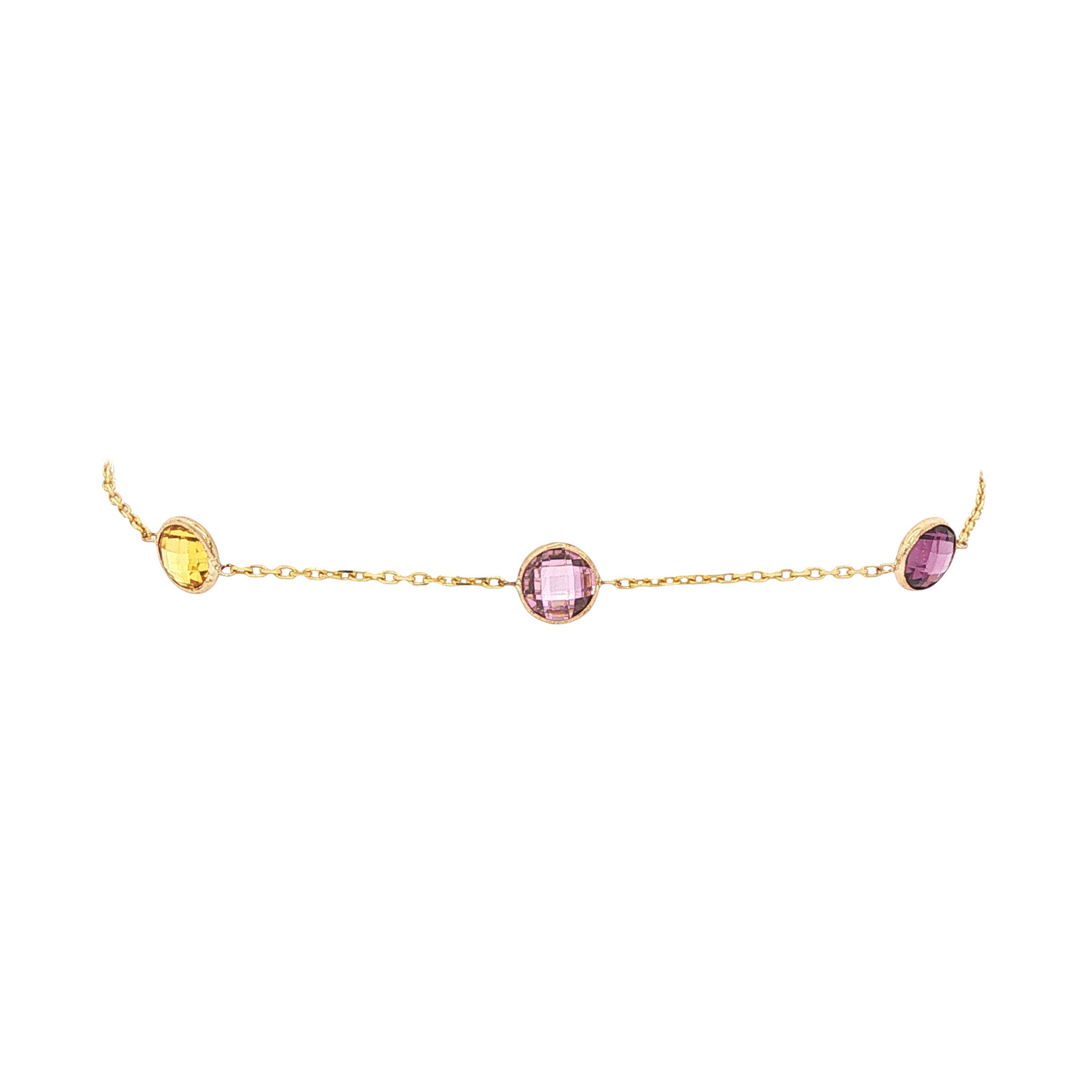 Armband met gekleurde zirkonia 9 karaat* nieuw