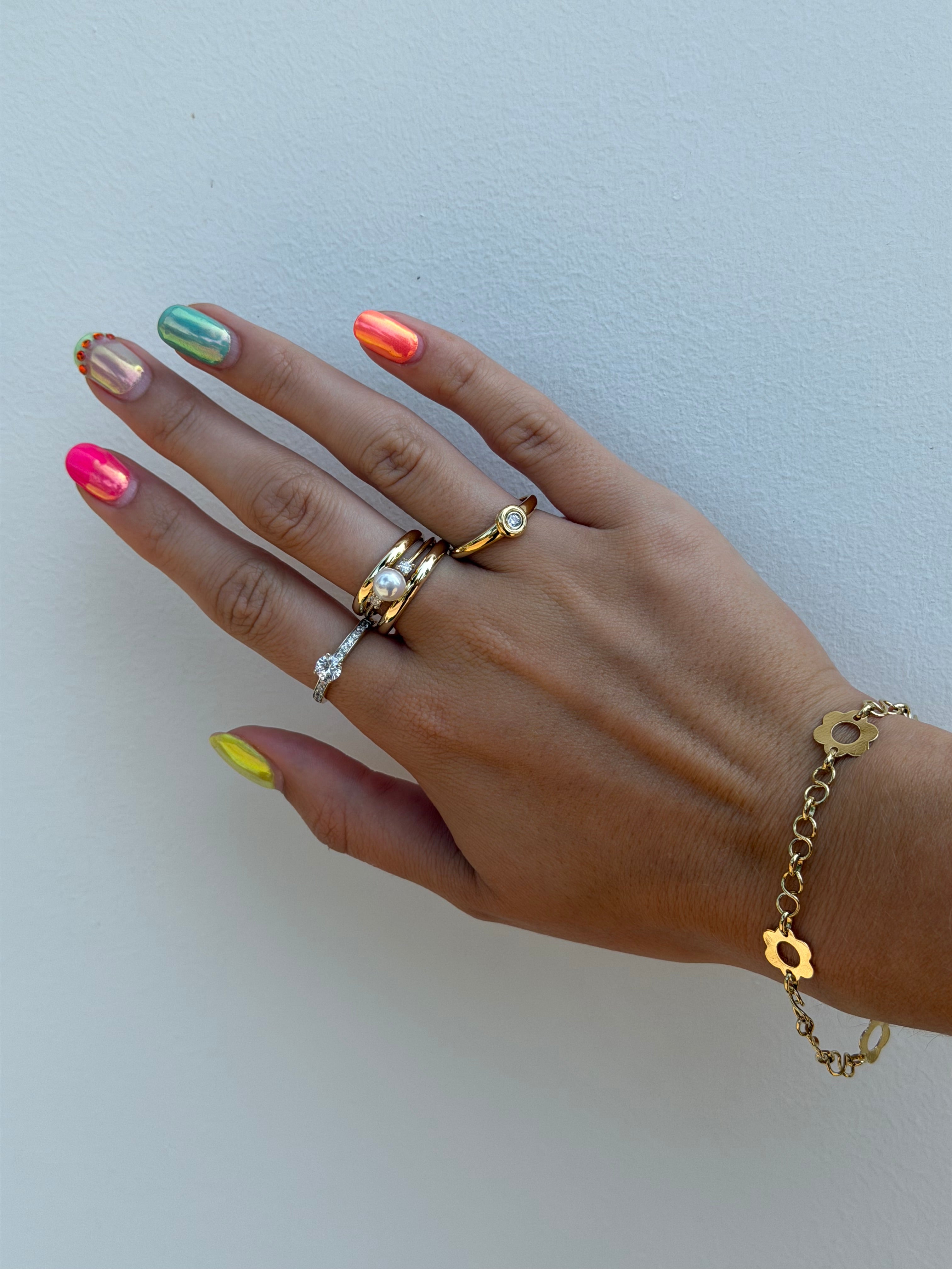 Gouden ring zirkonia 14 karaat