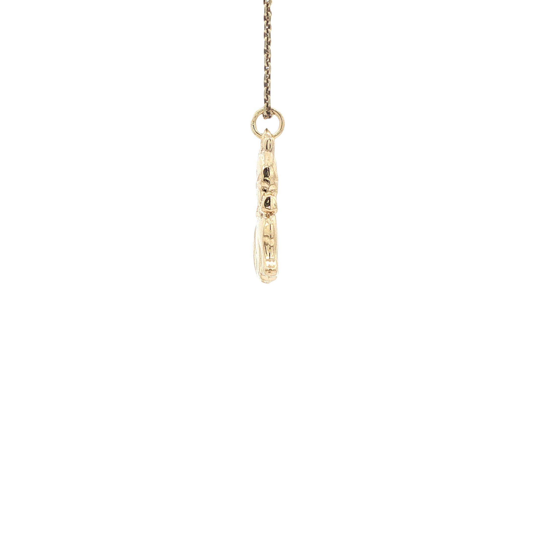 Gouden kat hanger 14 karaat