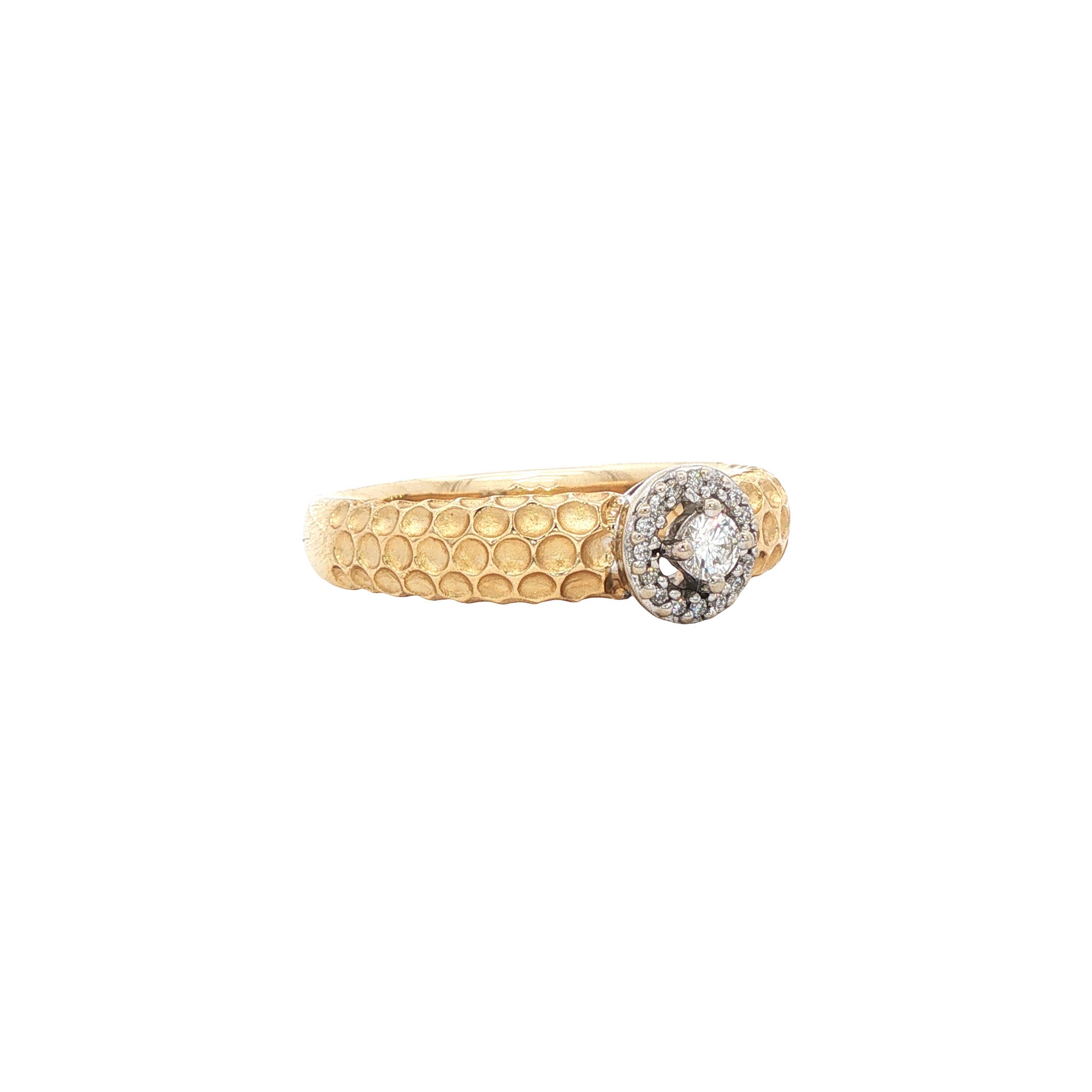 Gouden ring met diamant 14 karaat