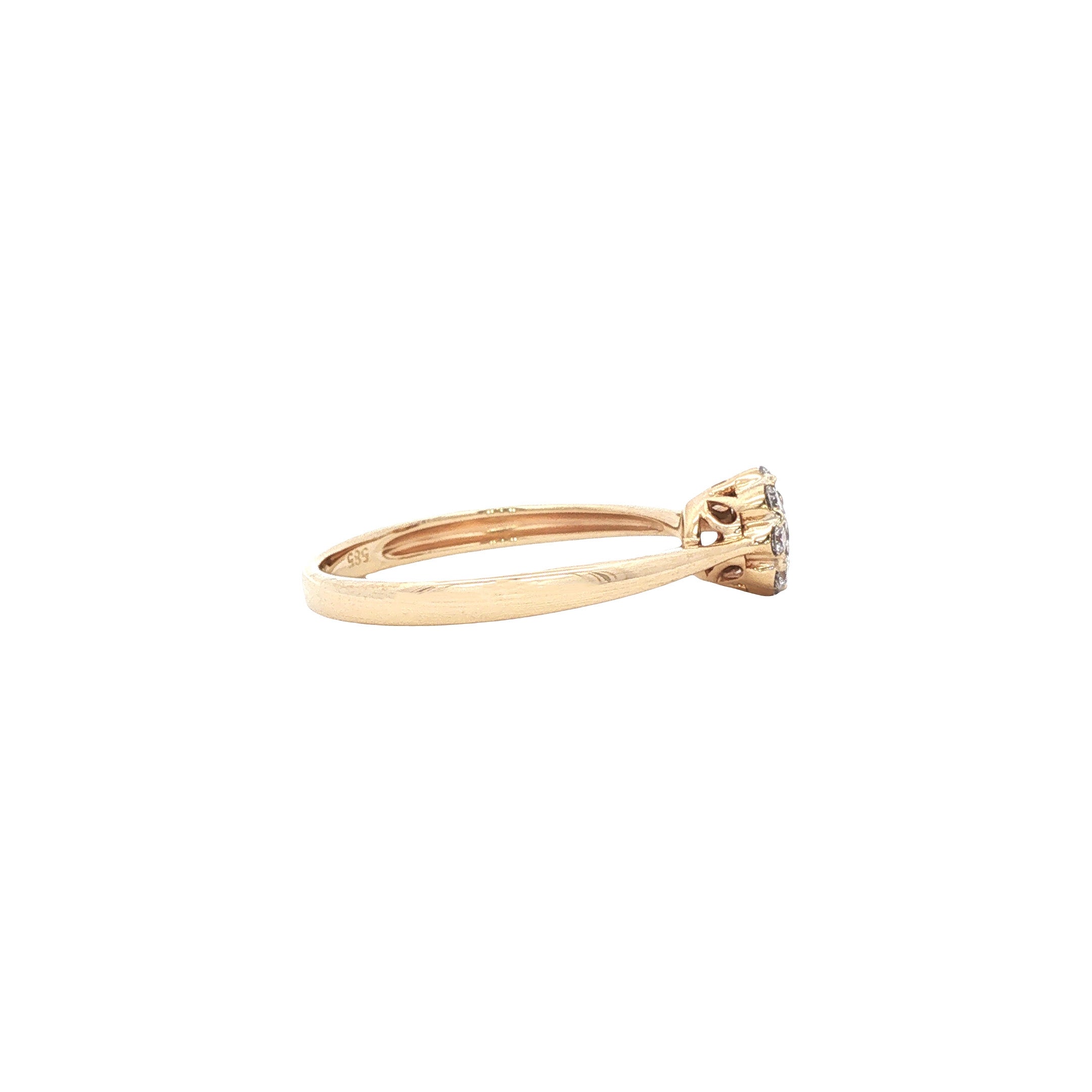 Gouden ring met diamant 14 karaat