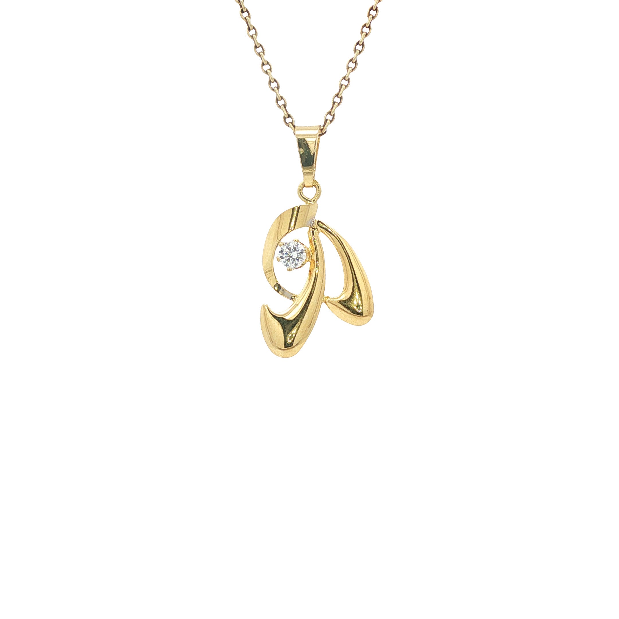Gouden hanger met zirkonia 14 karaat