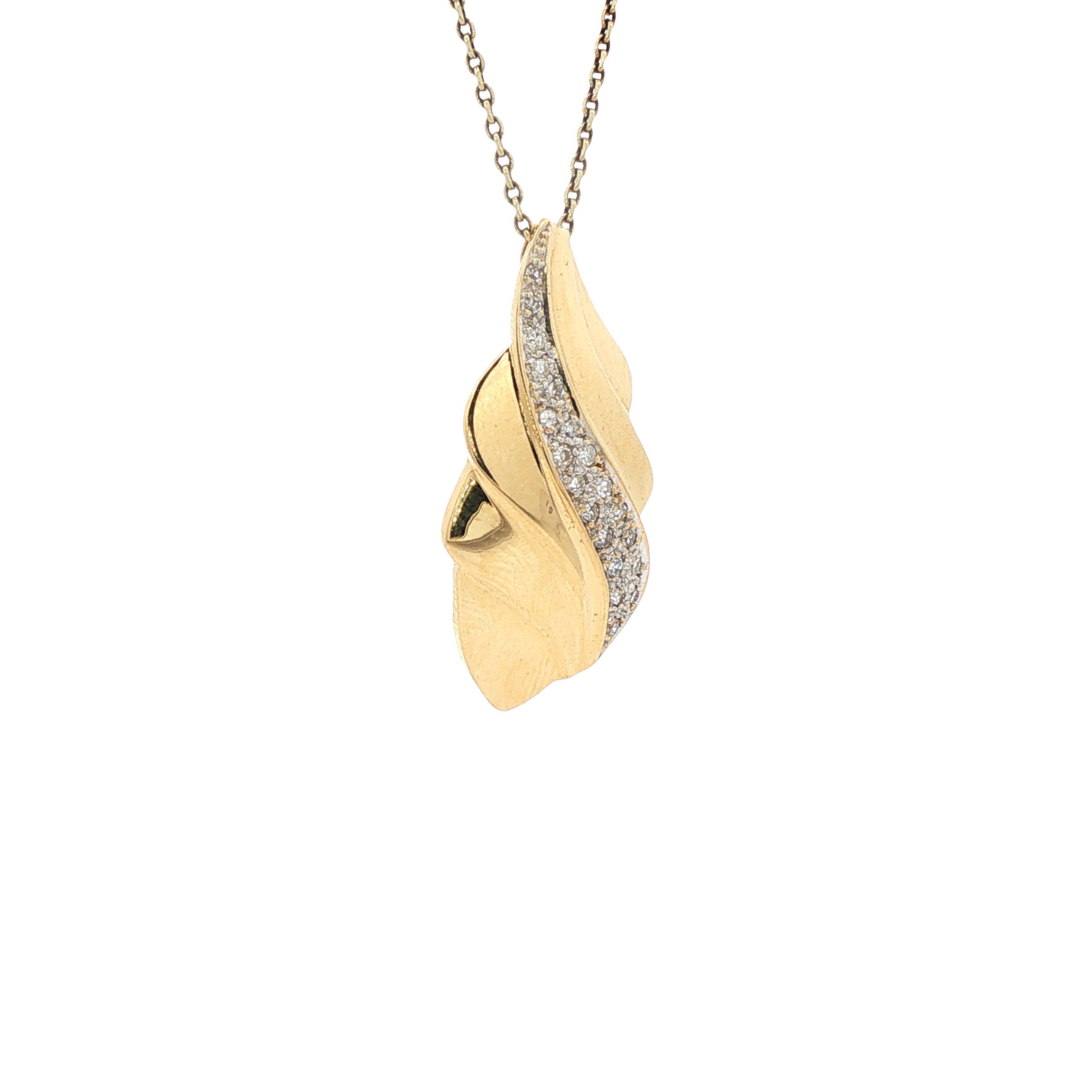 Gouden hanger met diamant 18 karaat