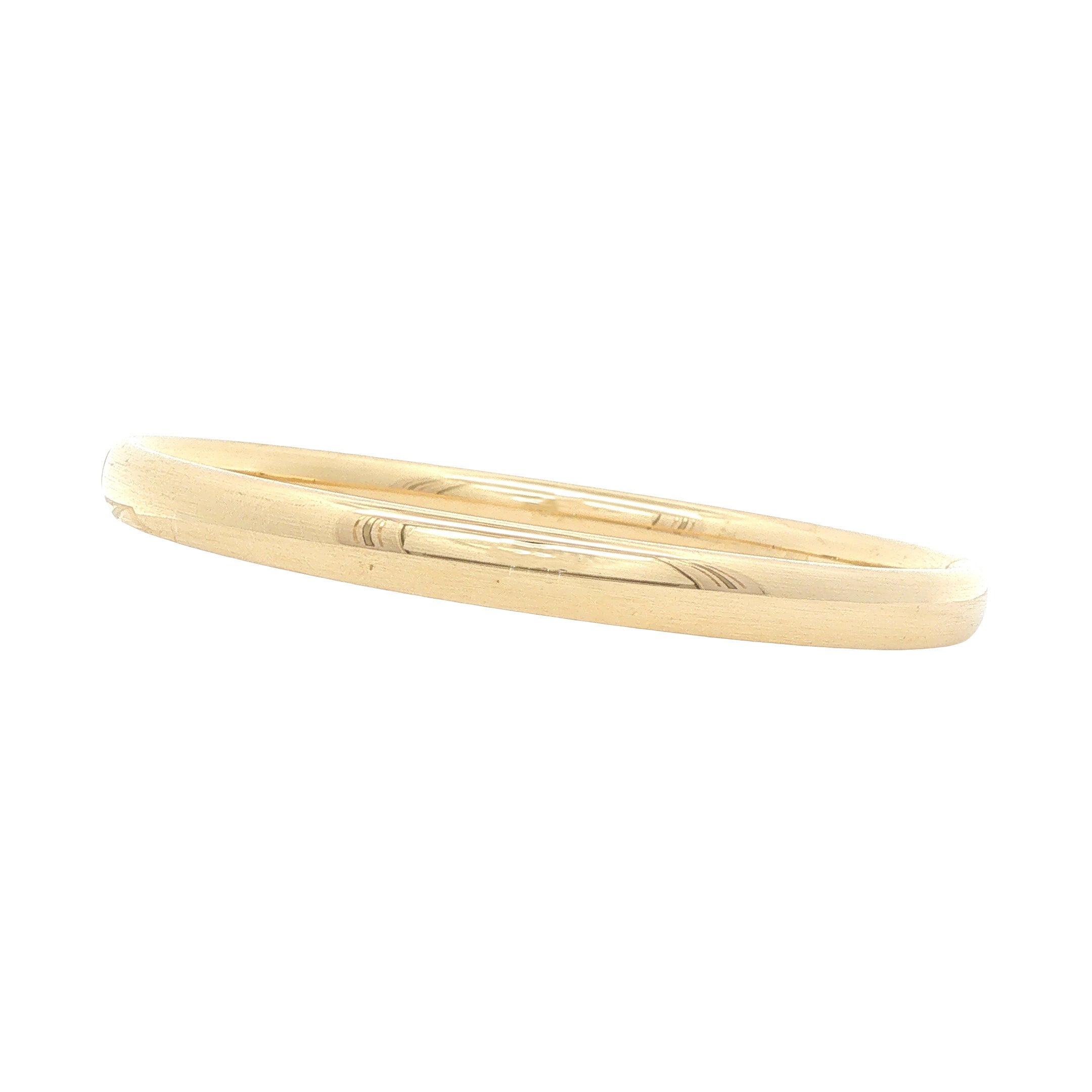Gouden gladde bangle 14 karaat