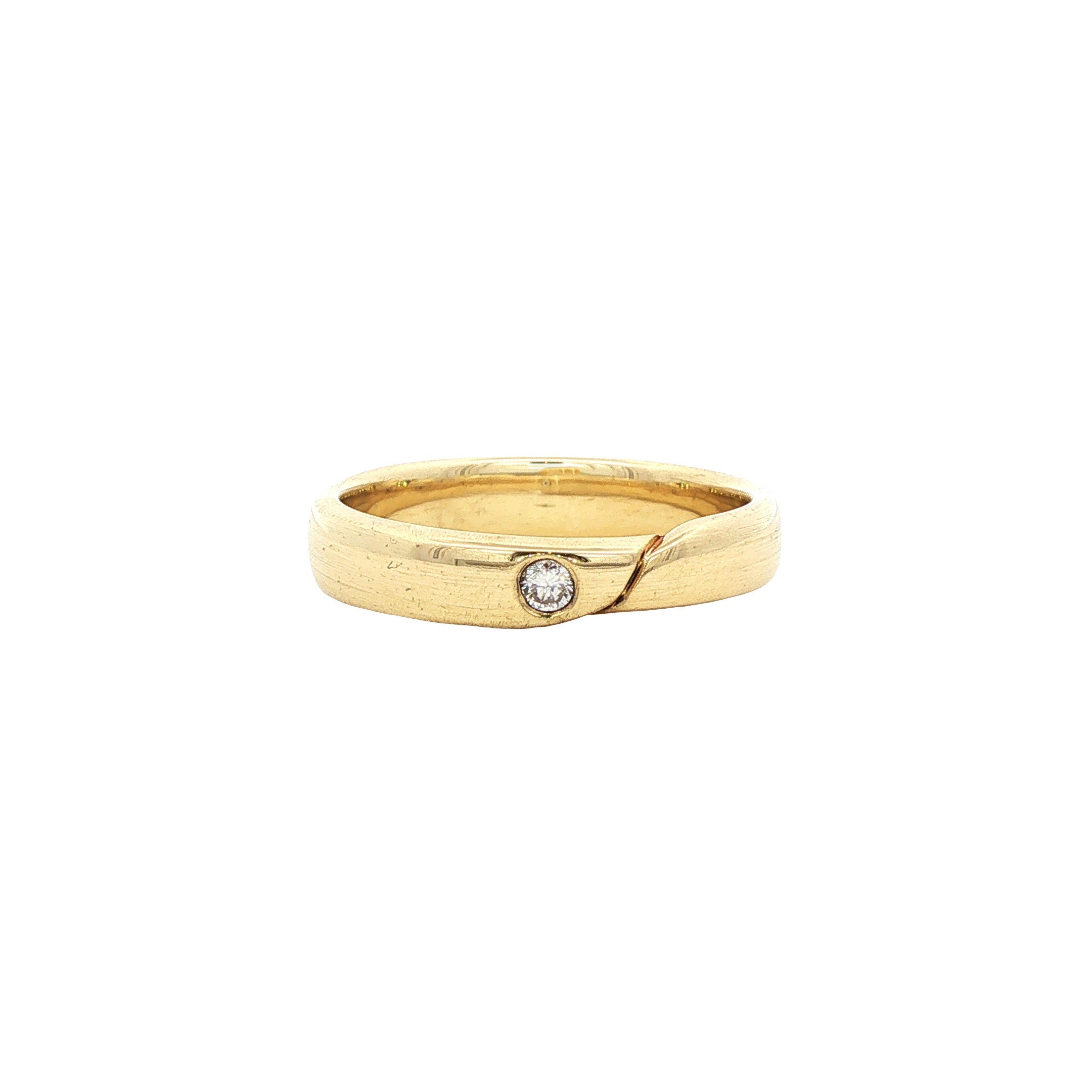 Gouden ring met diamant 14 karaat