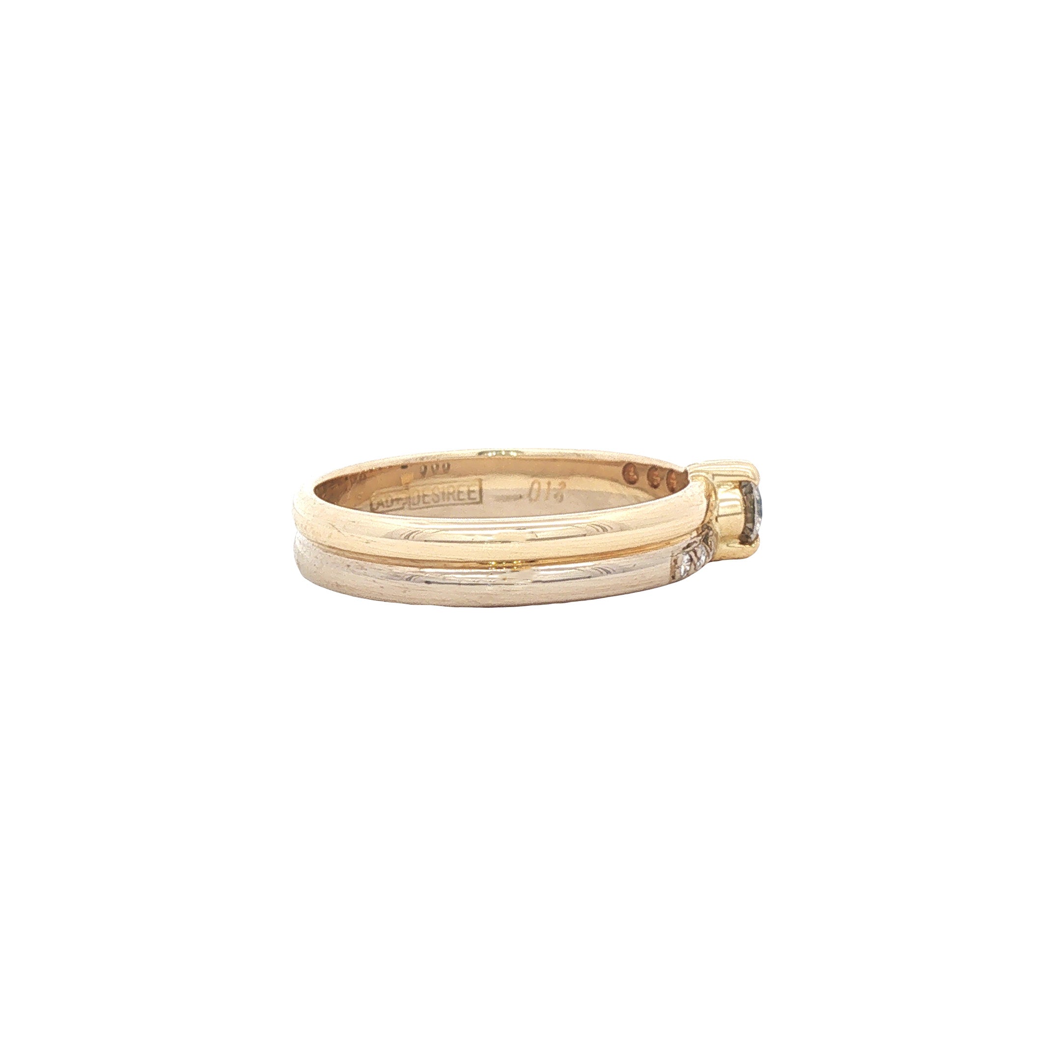 Gouden ring met diamant 14 karaat