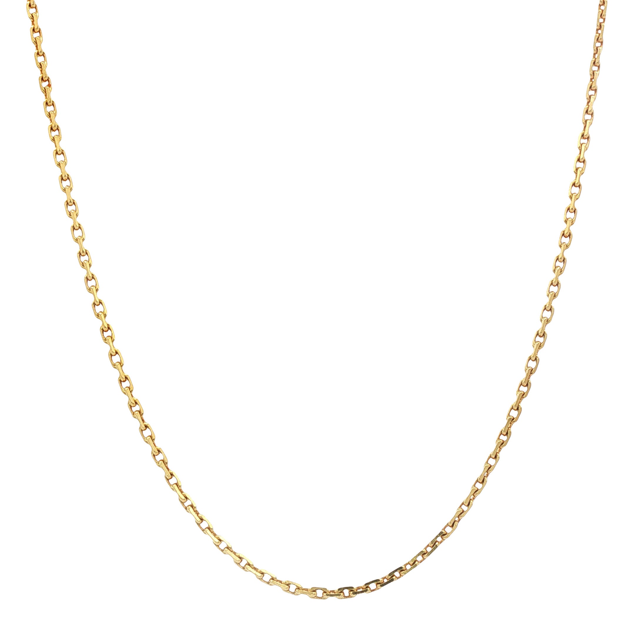 Gouden lengtecollier anker 48 cm 14 karaat