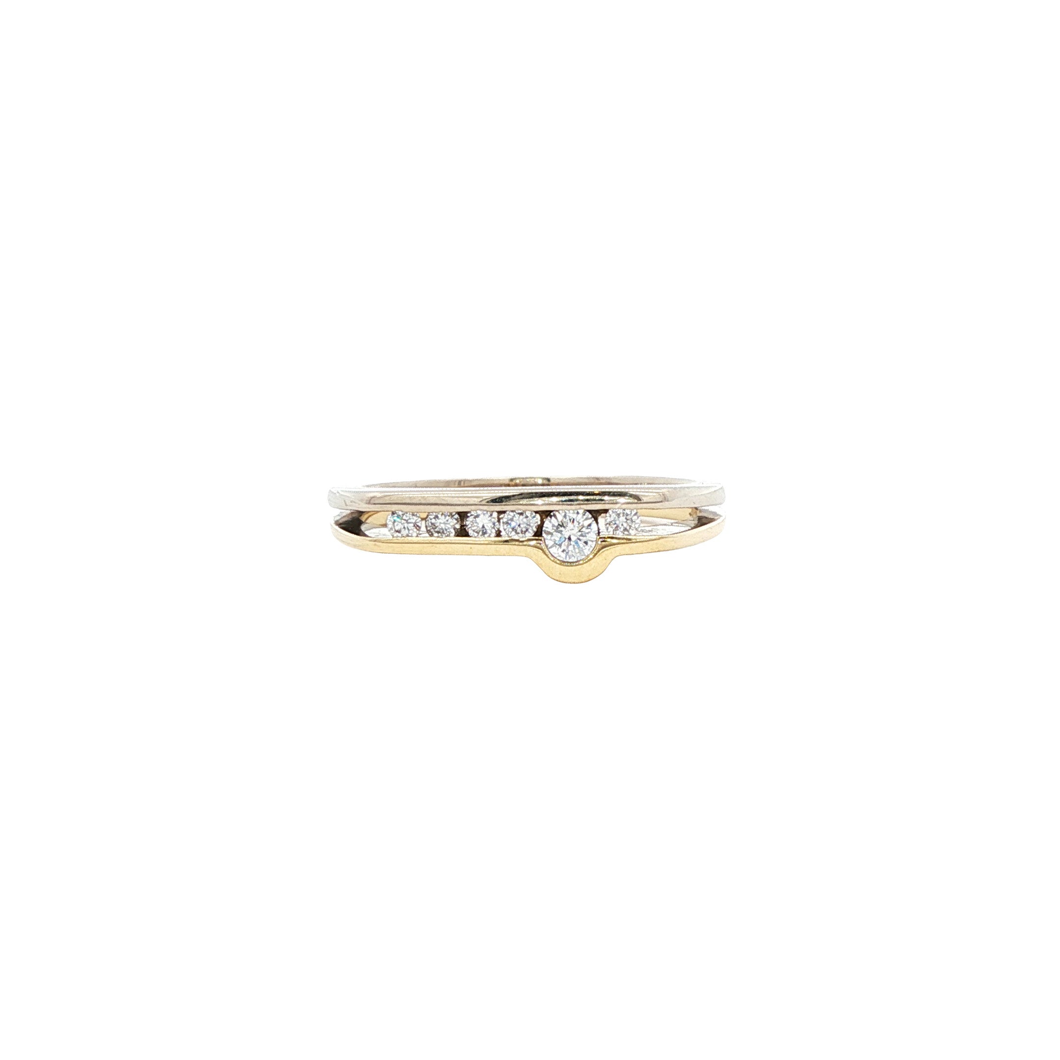 Gouden ring met diamant 14 karaat
