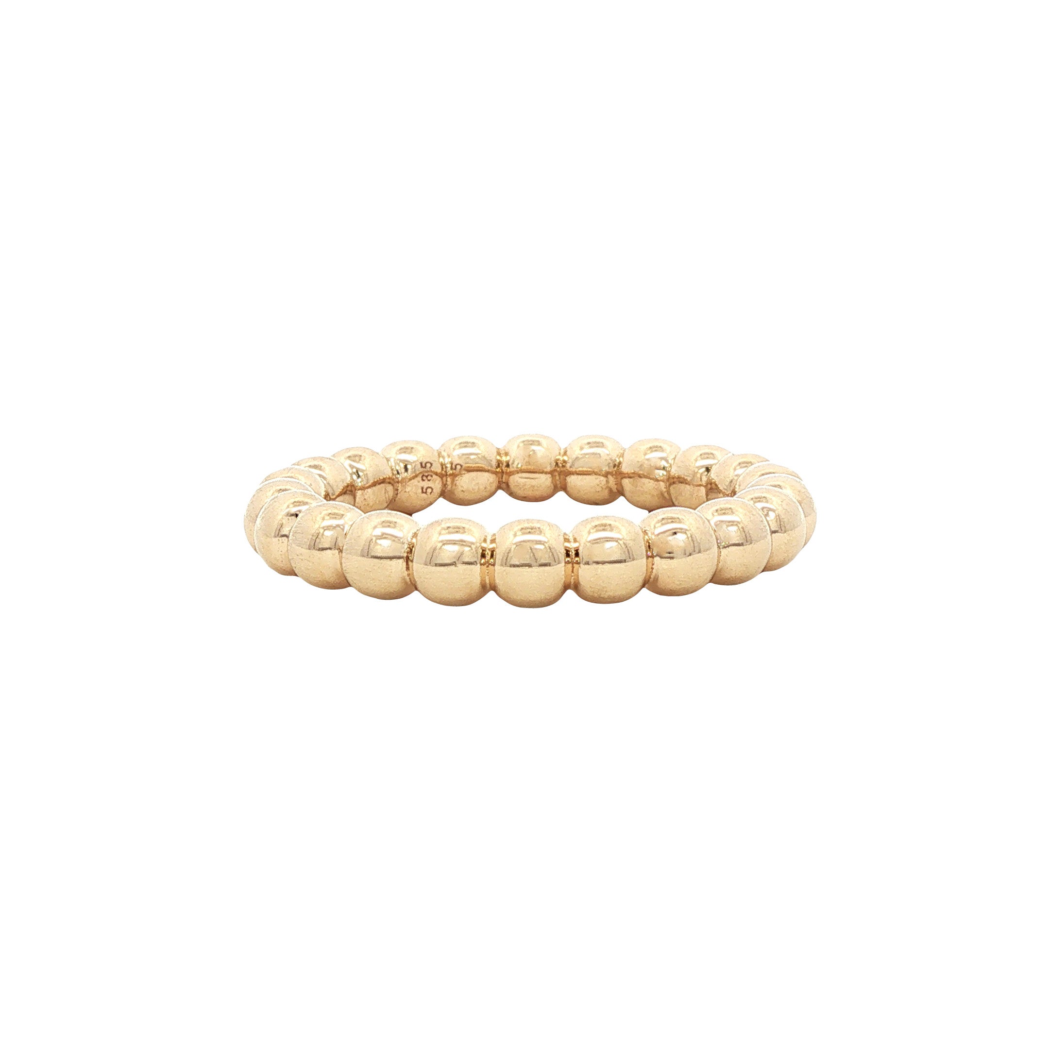 Gouden bolletjes ring 14 karaat