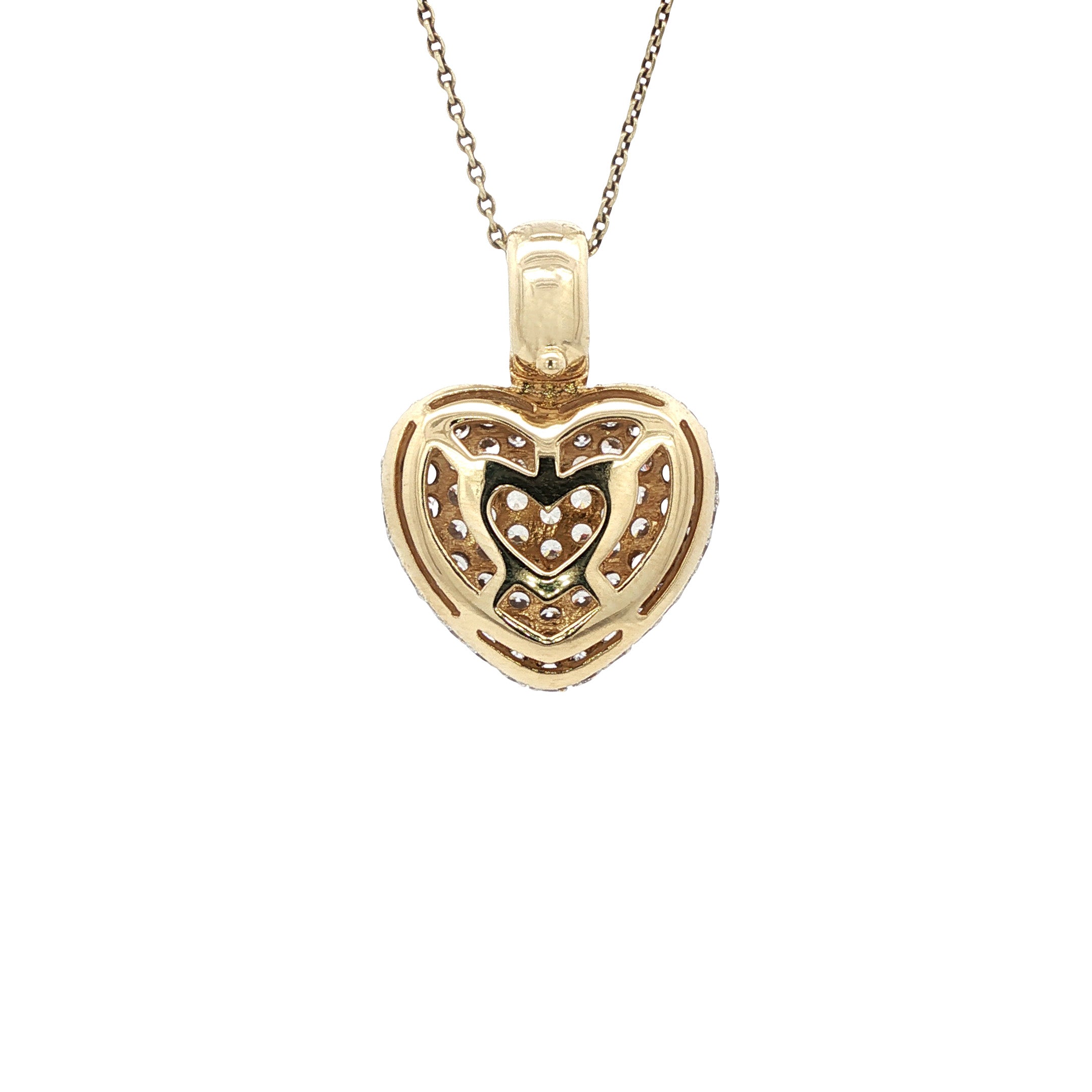 Gouden hart hanger met zirkonia van Blush 14 karaat