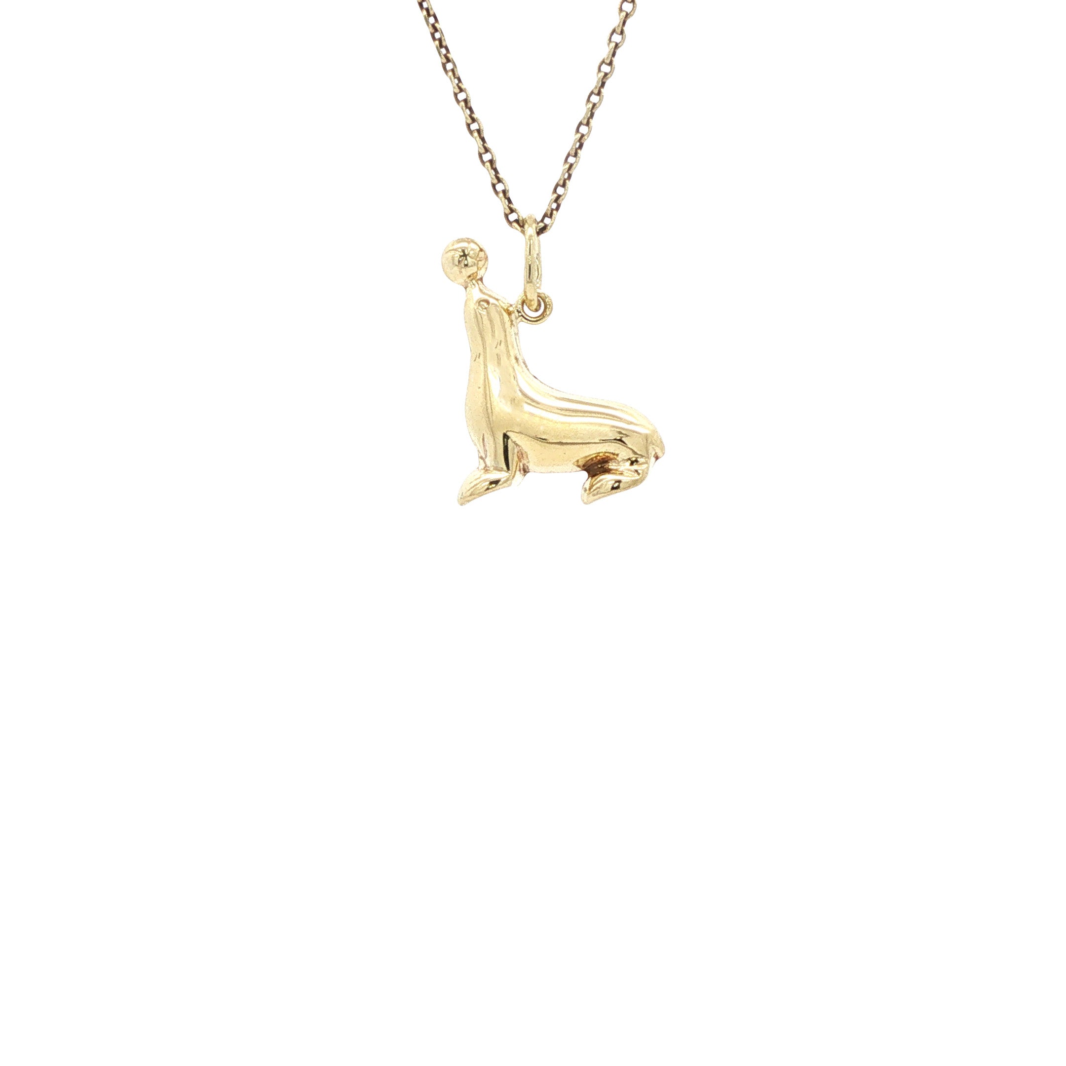 Gouden hanger zeehond 14 karaat