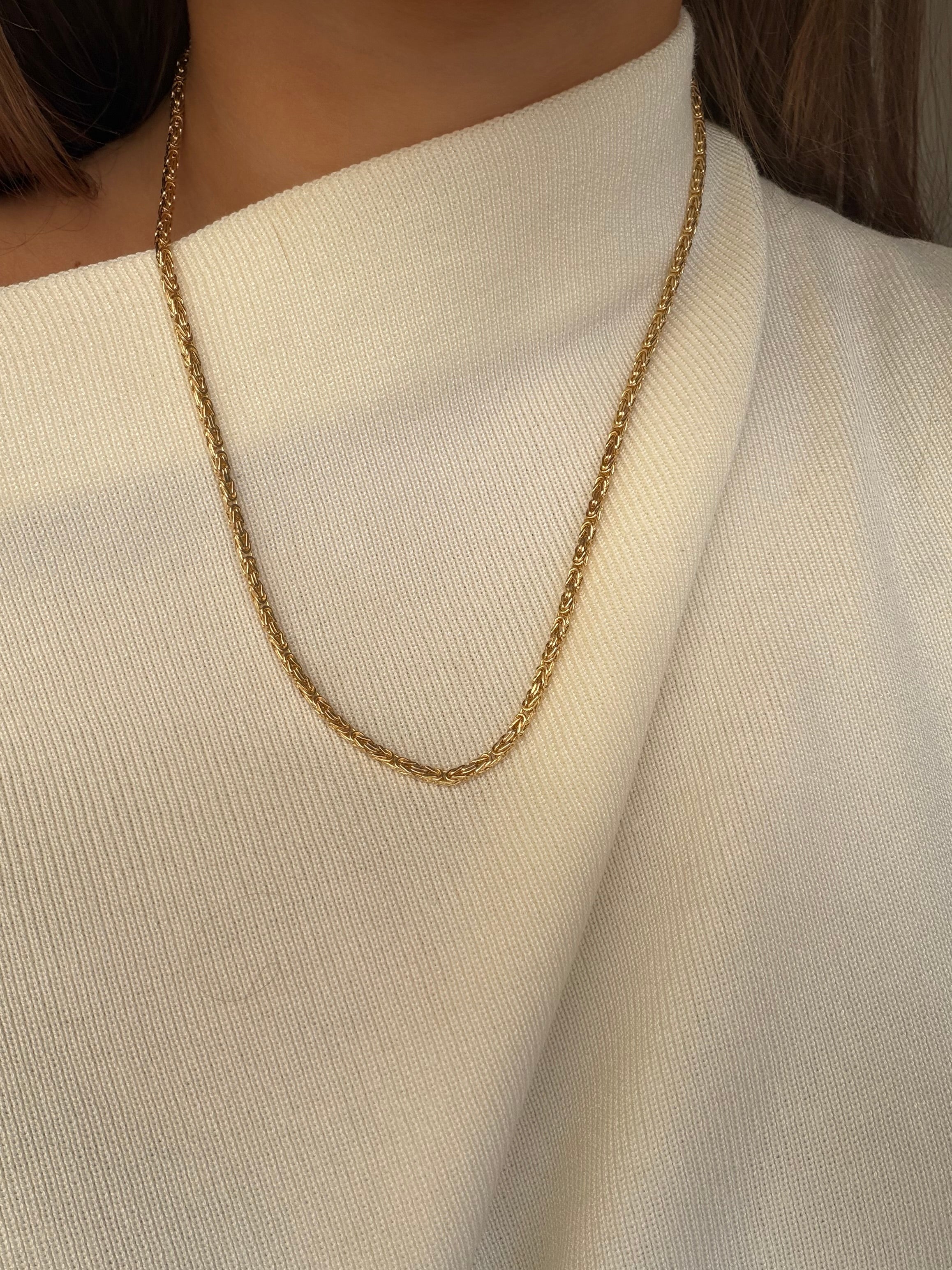 Gouden konings collier 50 cm 14 karaat