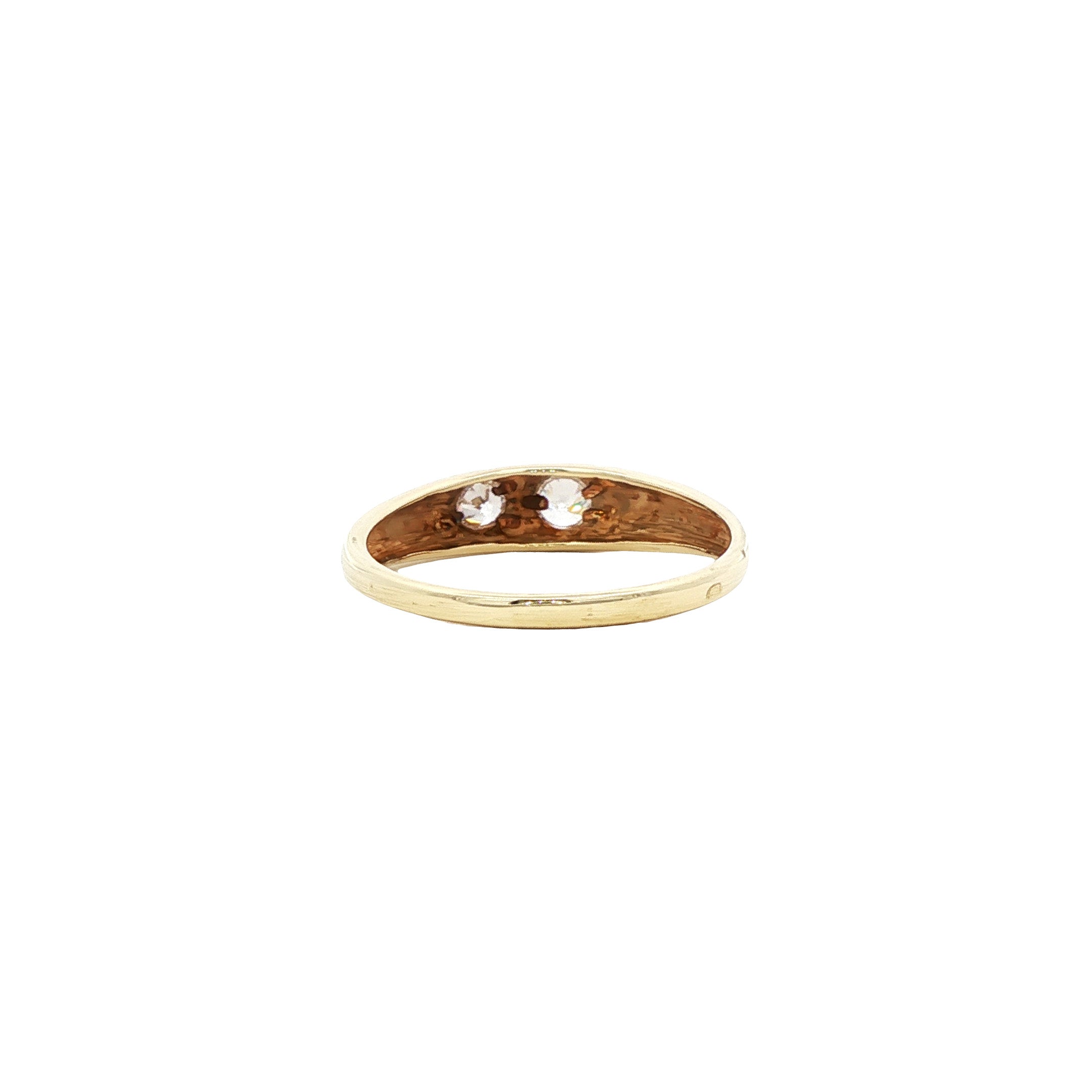 Gouden ring met zirkonia 14 karaat