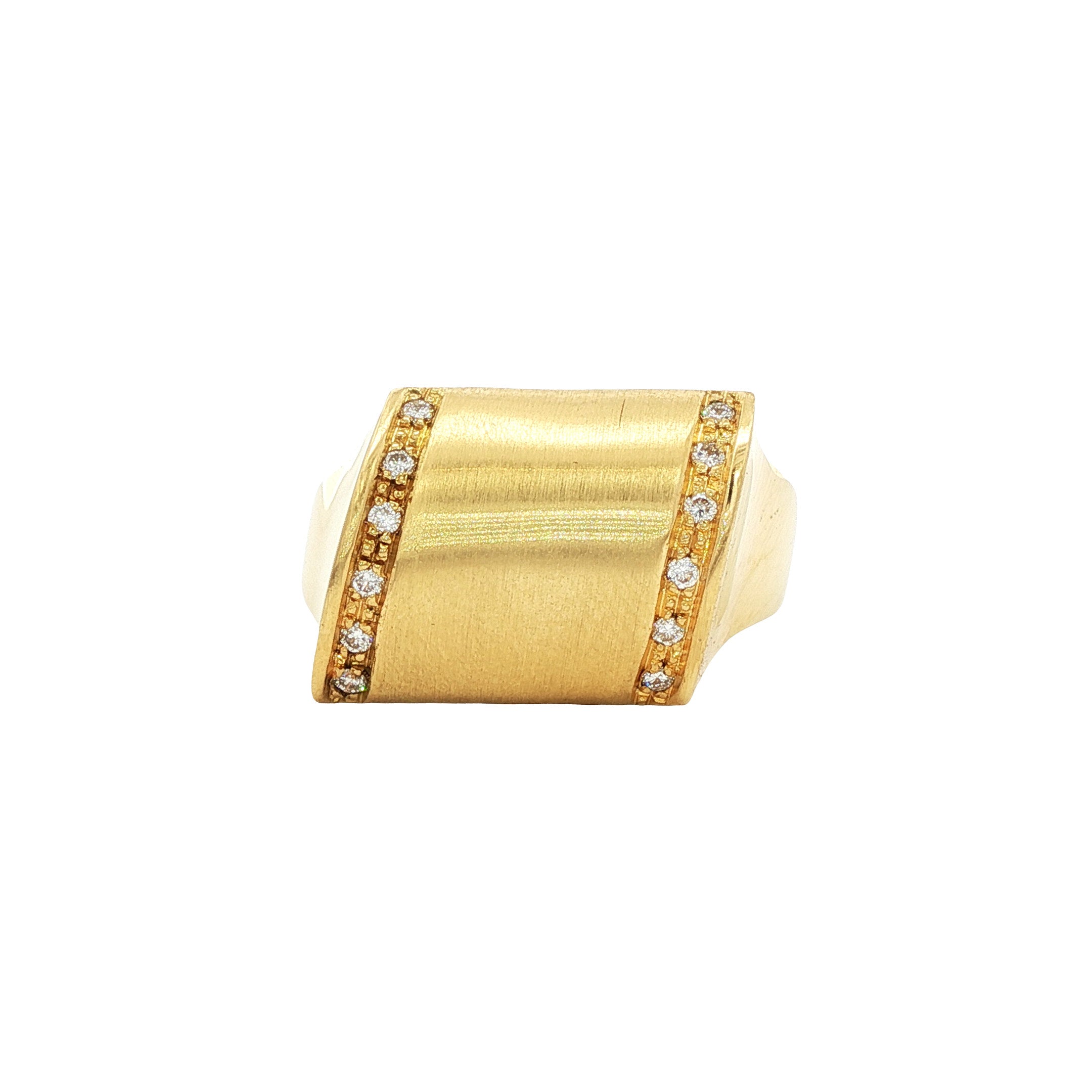 Gouden ring met diamant 14 karaat