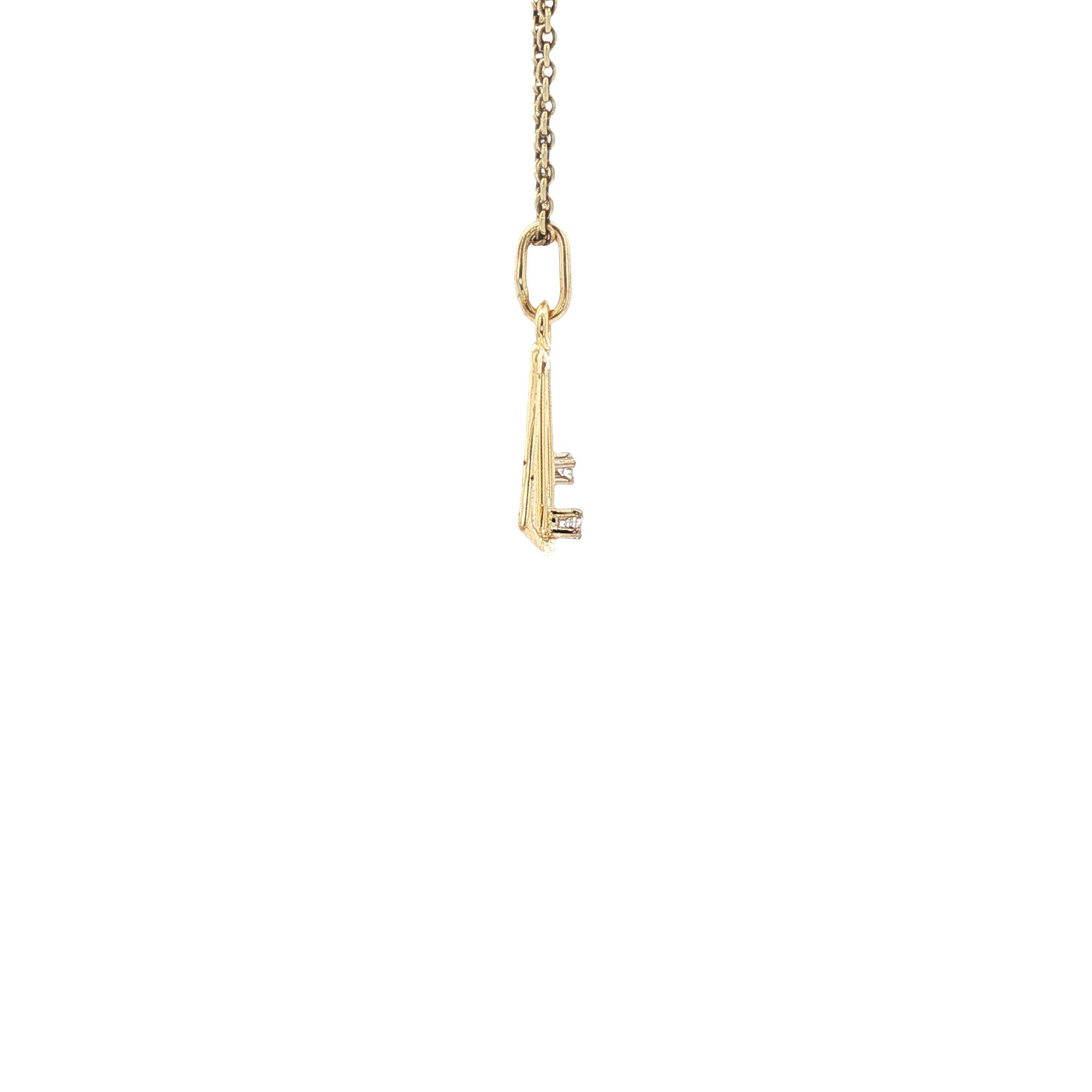 Gouden hanger met diamant 14 karaat