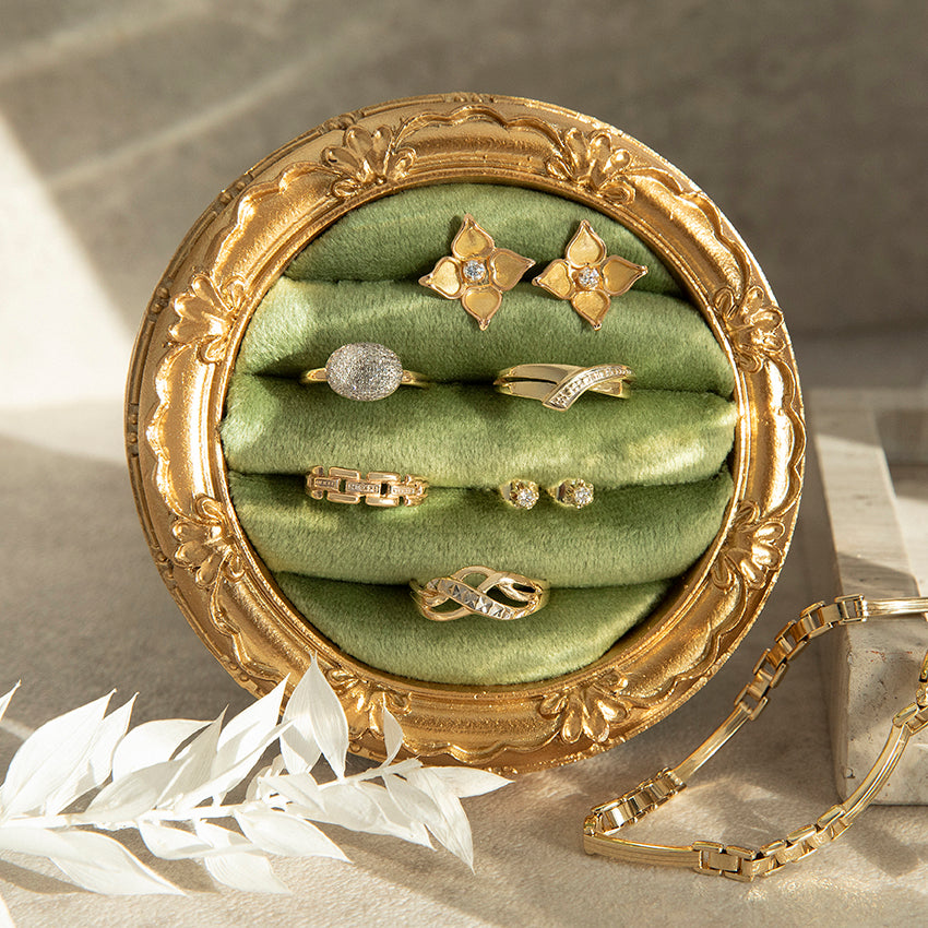 Gouden fantasie ring 14 karaat