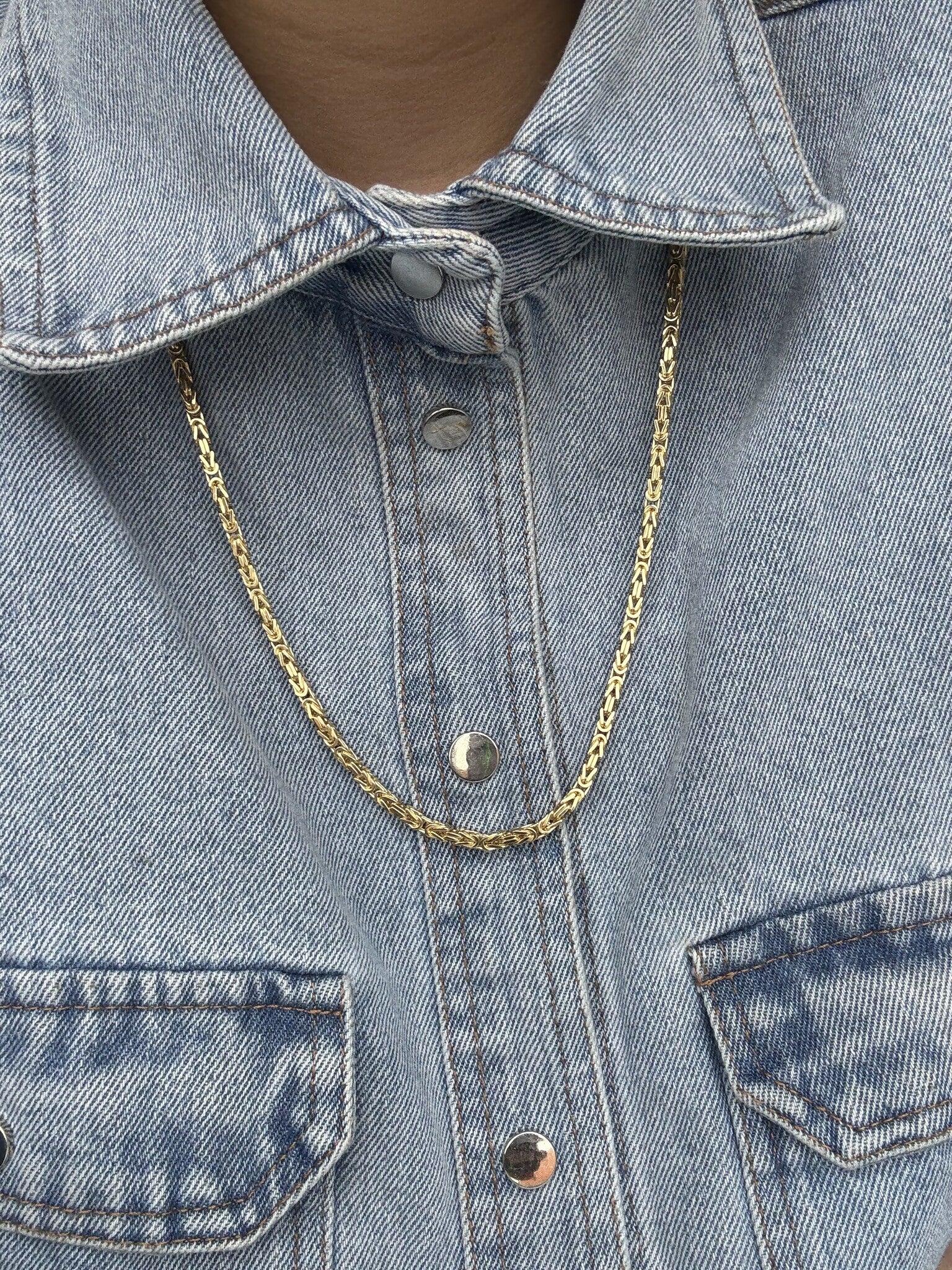 Golden king's necklace 70 cm 18 karat