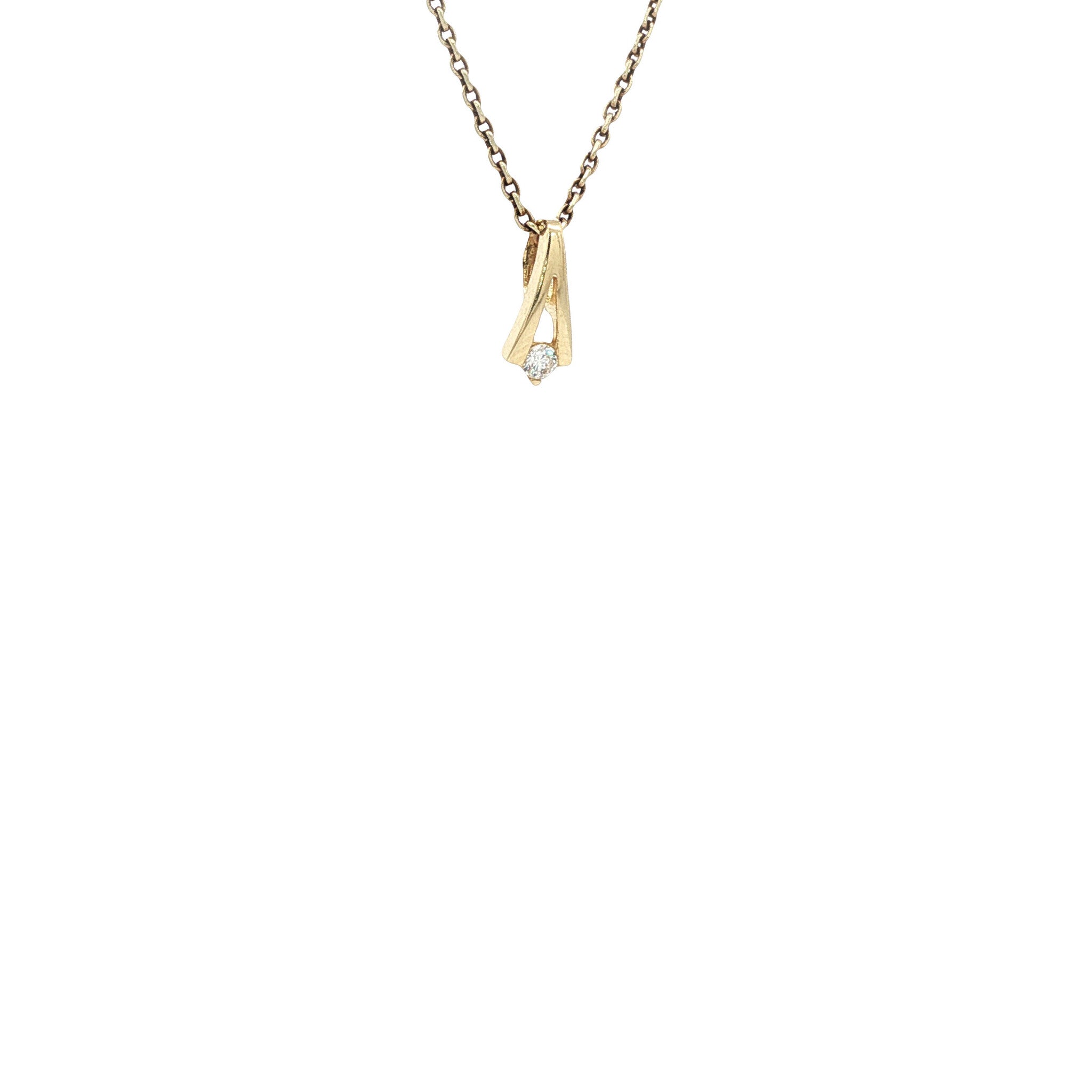 Gouden hanger met zirkonia 14 karaat