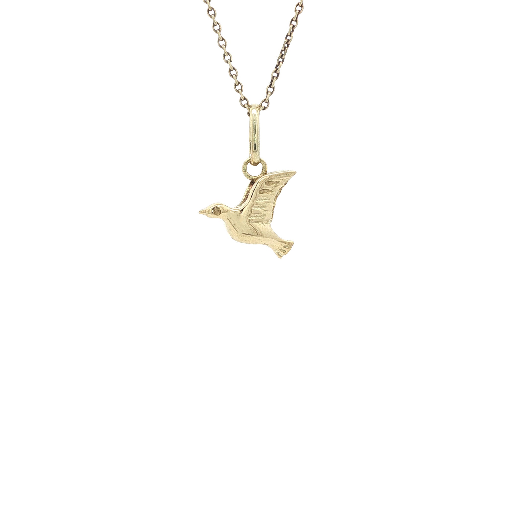 Gouden hanger duif 14 karaat
