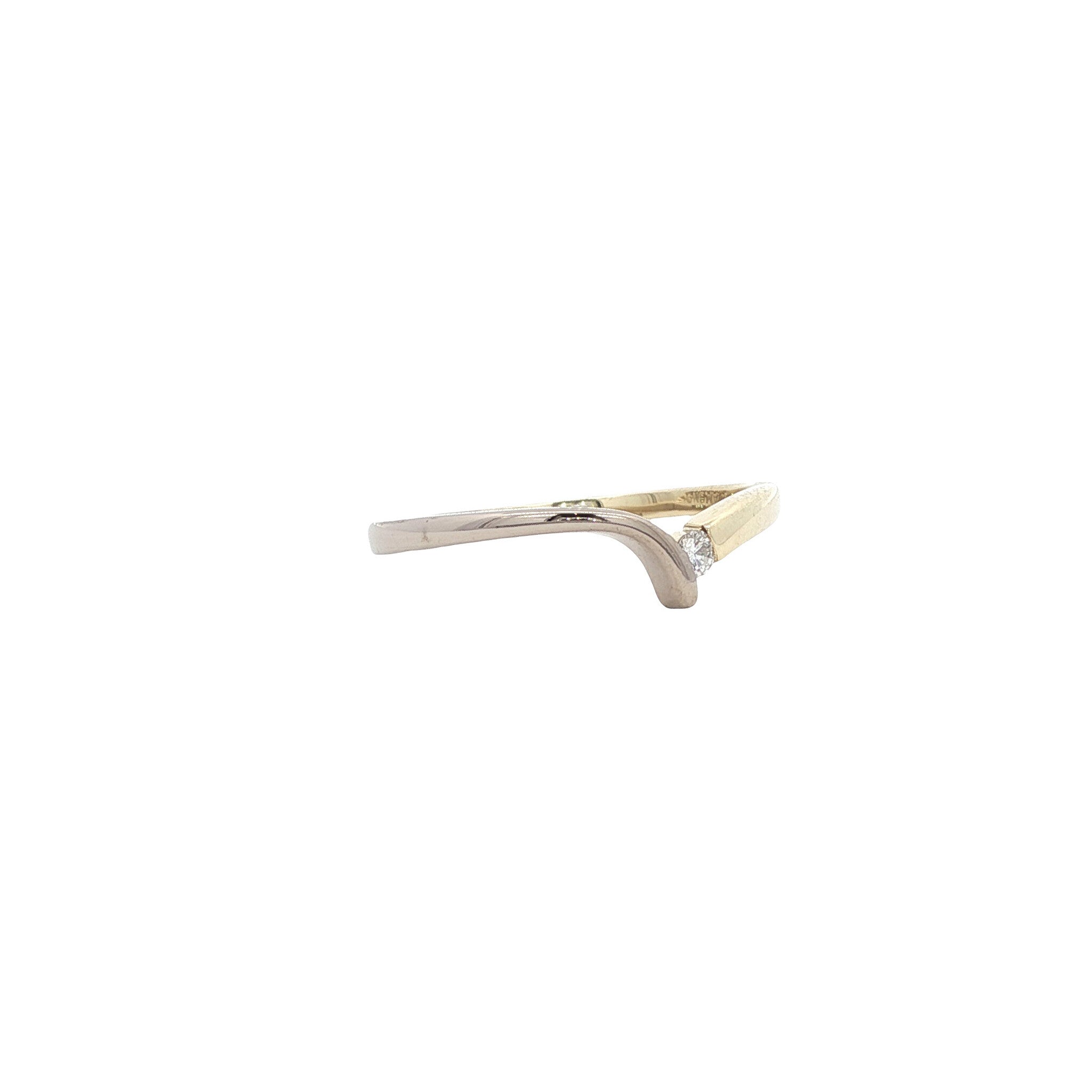 Gouden ring met diamant van Diamonde 14 karaat