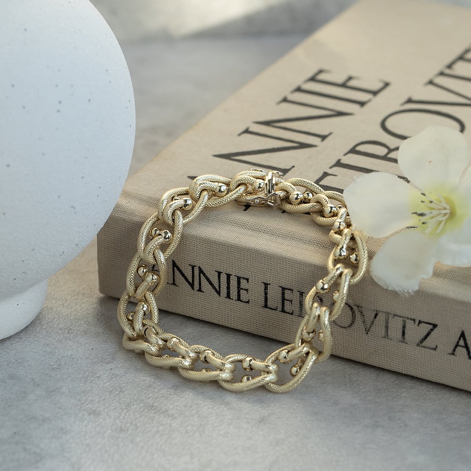 Gold bracelet 20.5 cm 14 karat