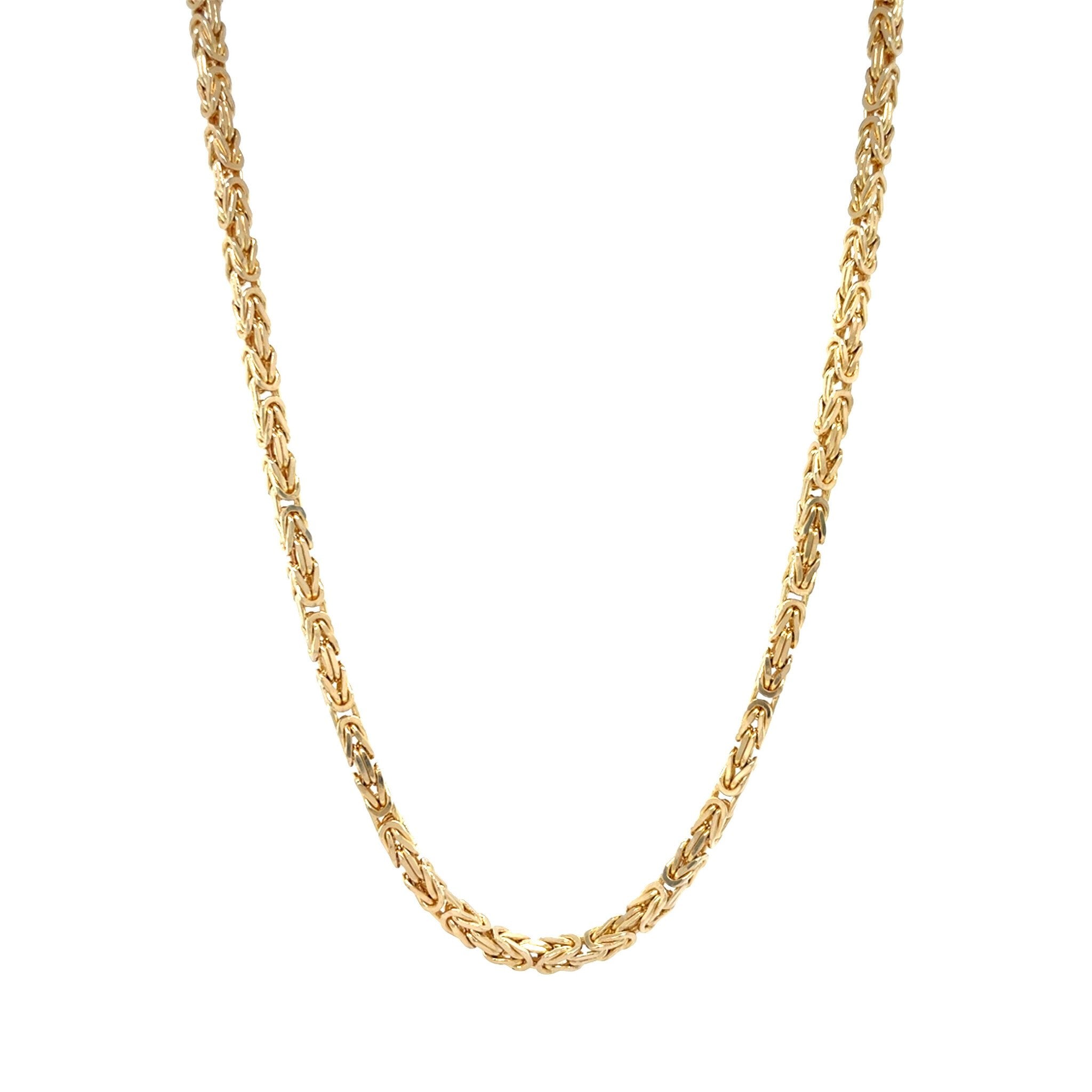 Gold king's necklace 61.5 cm 14 karat