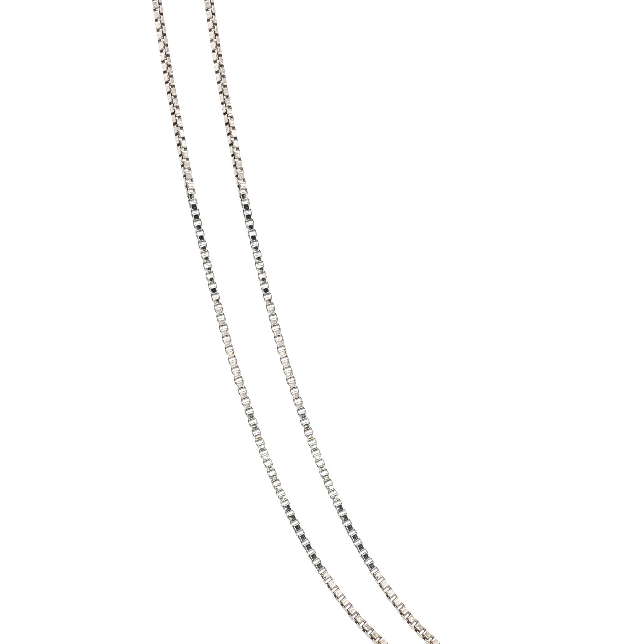 Witgouden lengtecollier venetiaan 38.5 cm 18 karaat