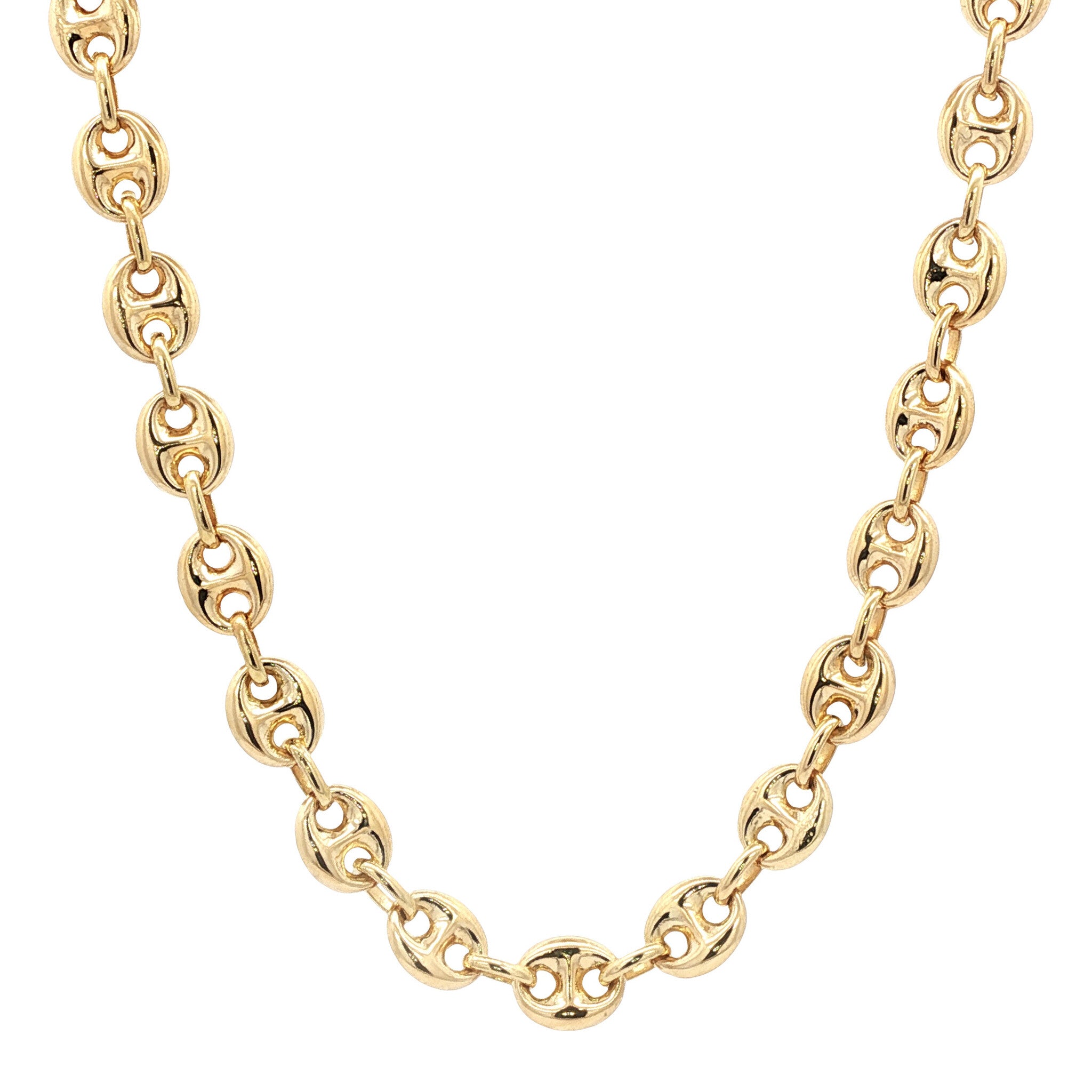 Gouden koffiebonen collier 50 cm 18 karaat