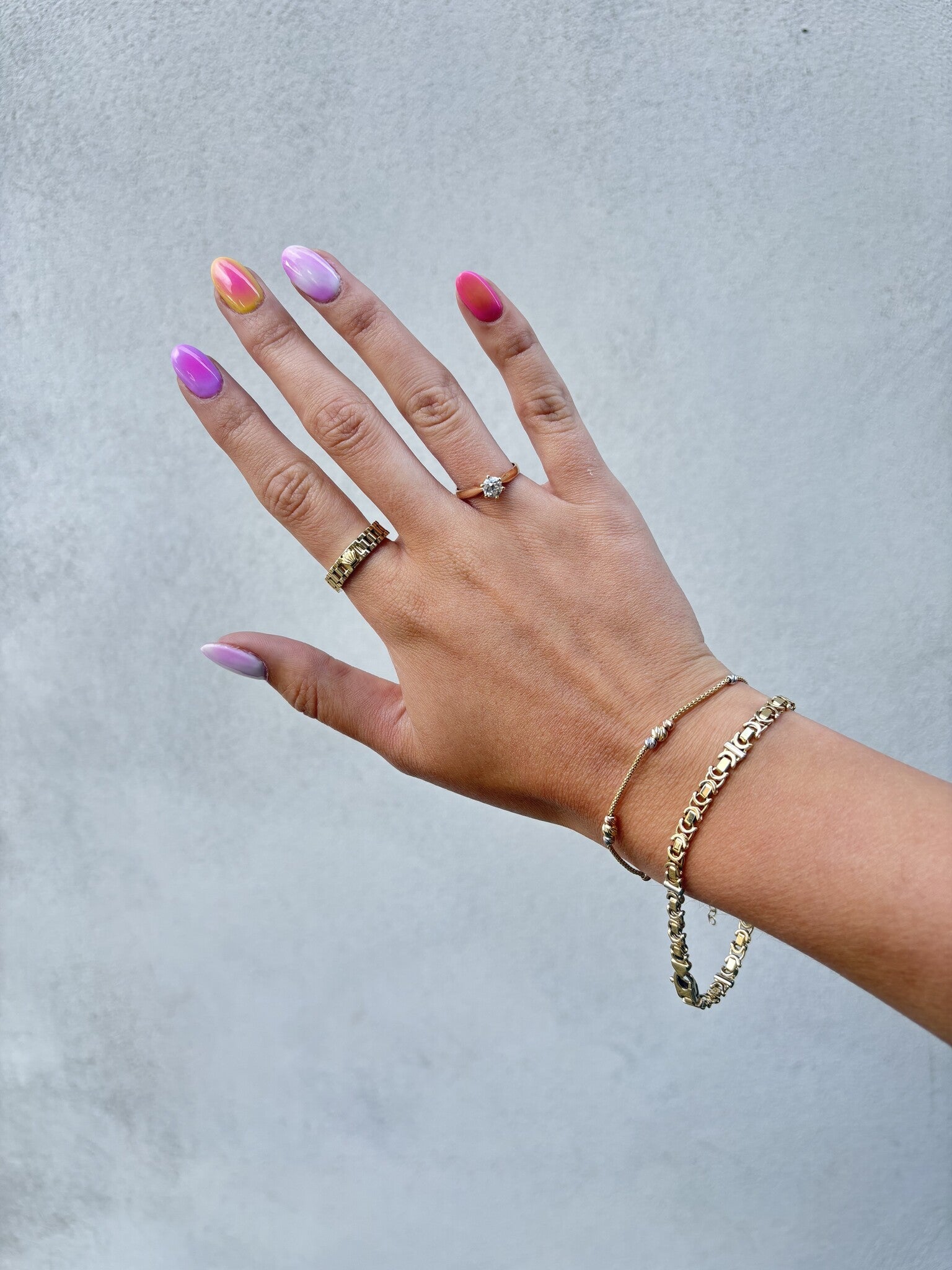 Gold solitaire ring with diamond 0.50ct. 14 karat