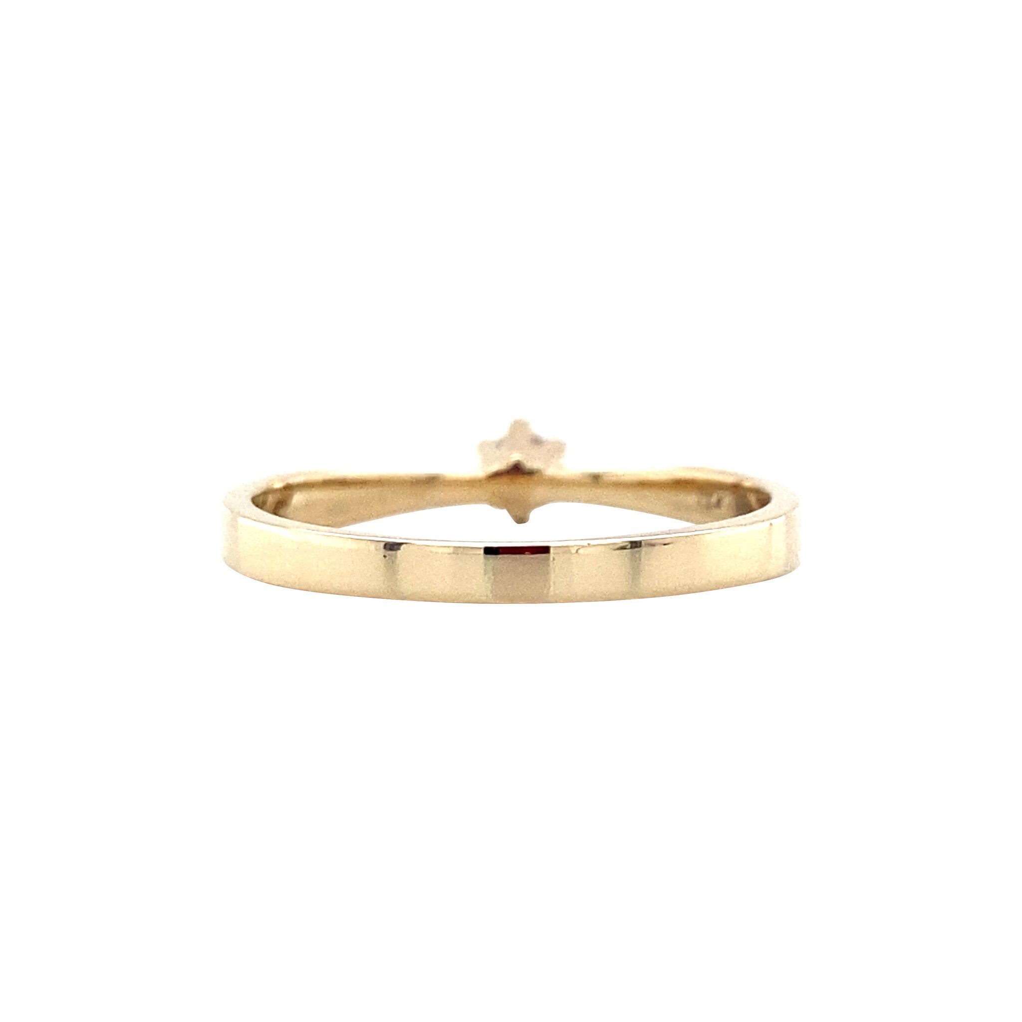 Gouden solitair ring met diamant 14 krt* nieuw
