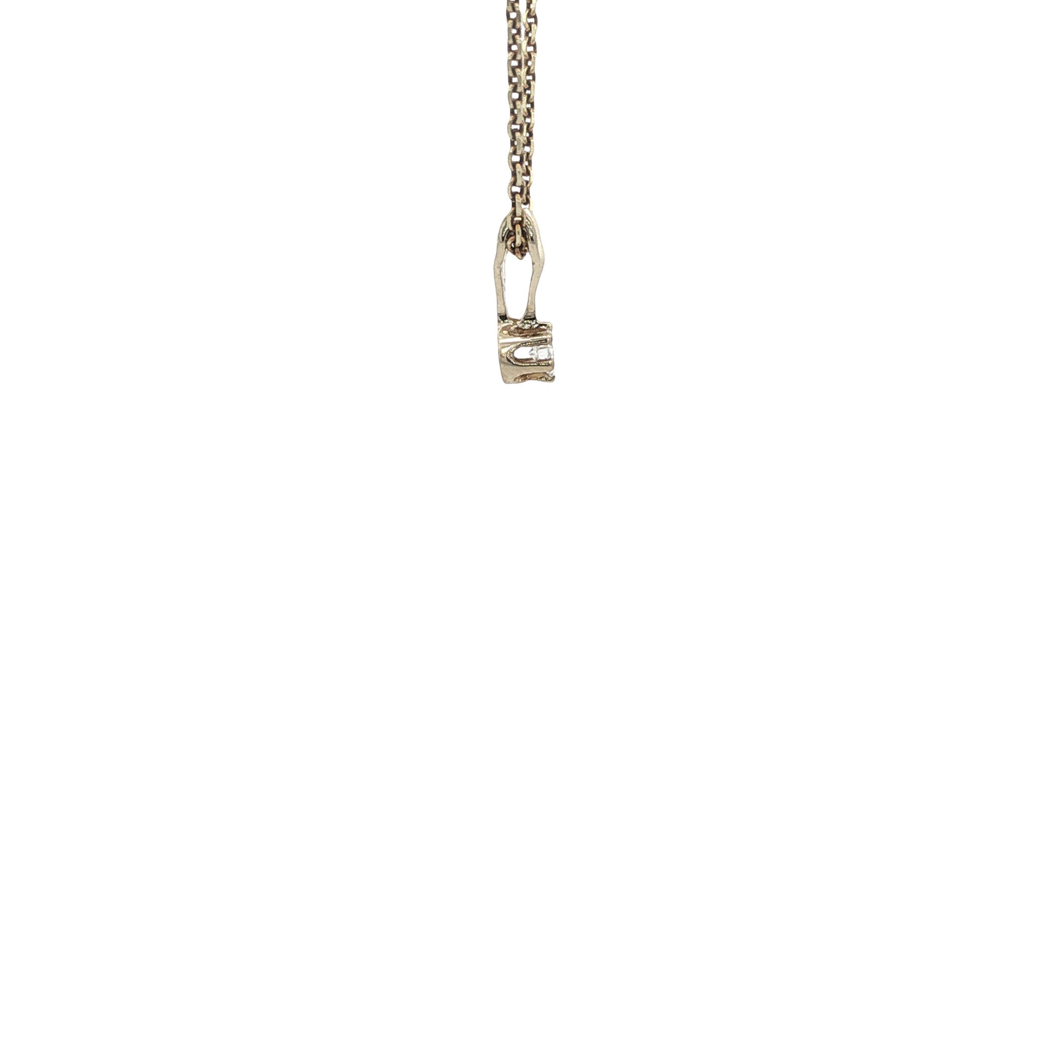 Witgouden hanger met diamant 14 karaat