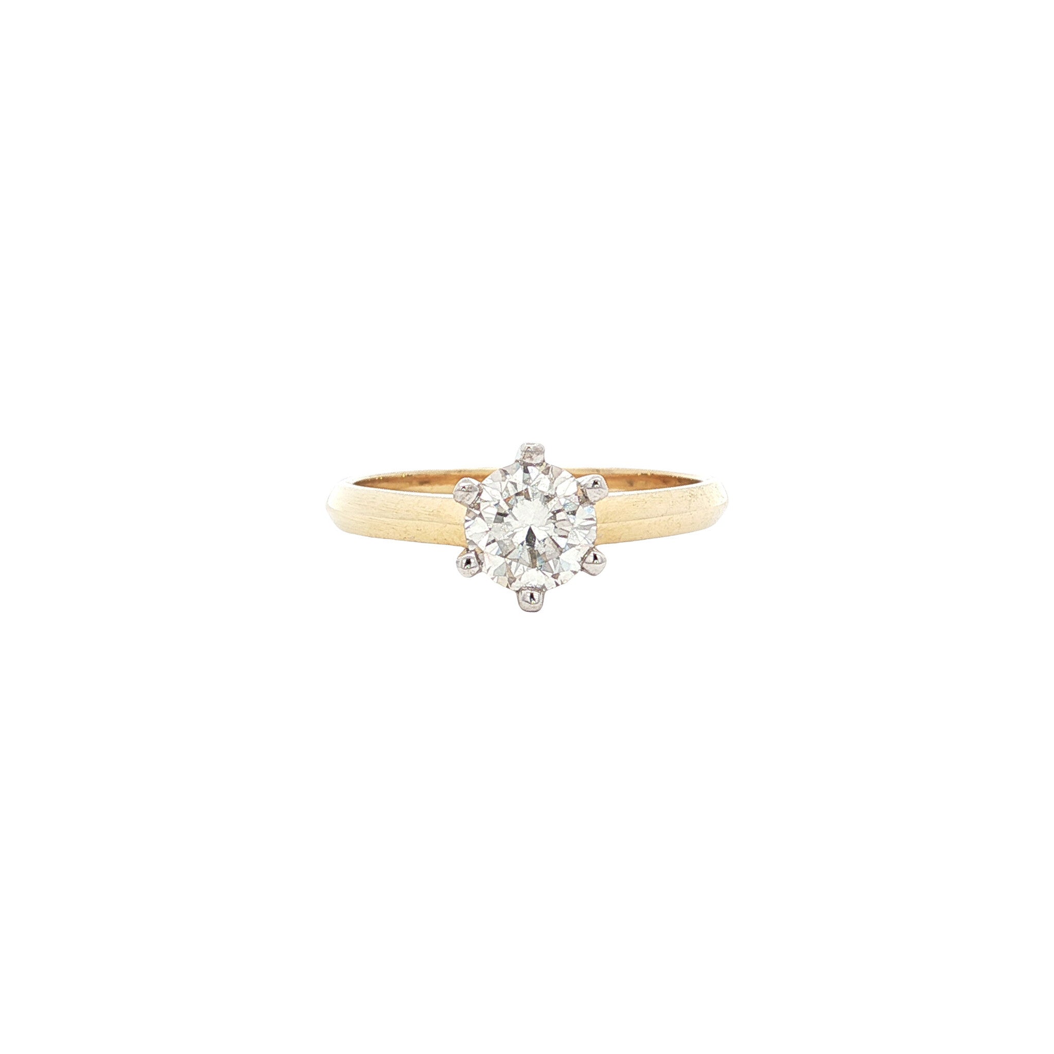Gouden solitair ring met diamant 0.70ct. 14 karaat*nieuw