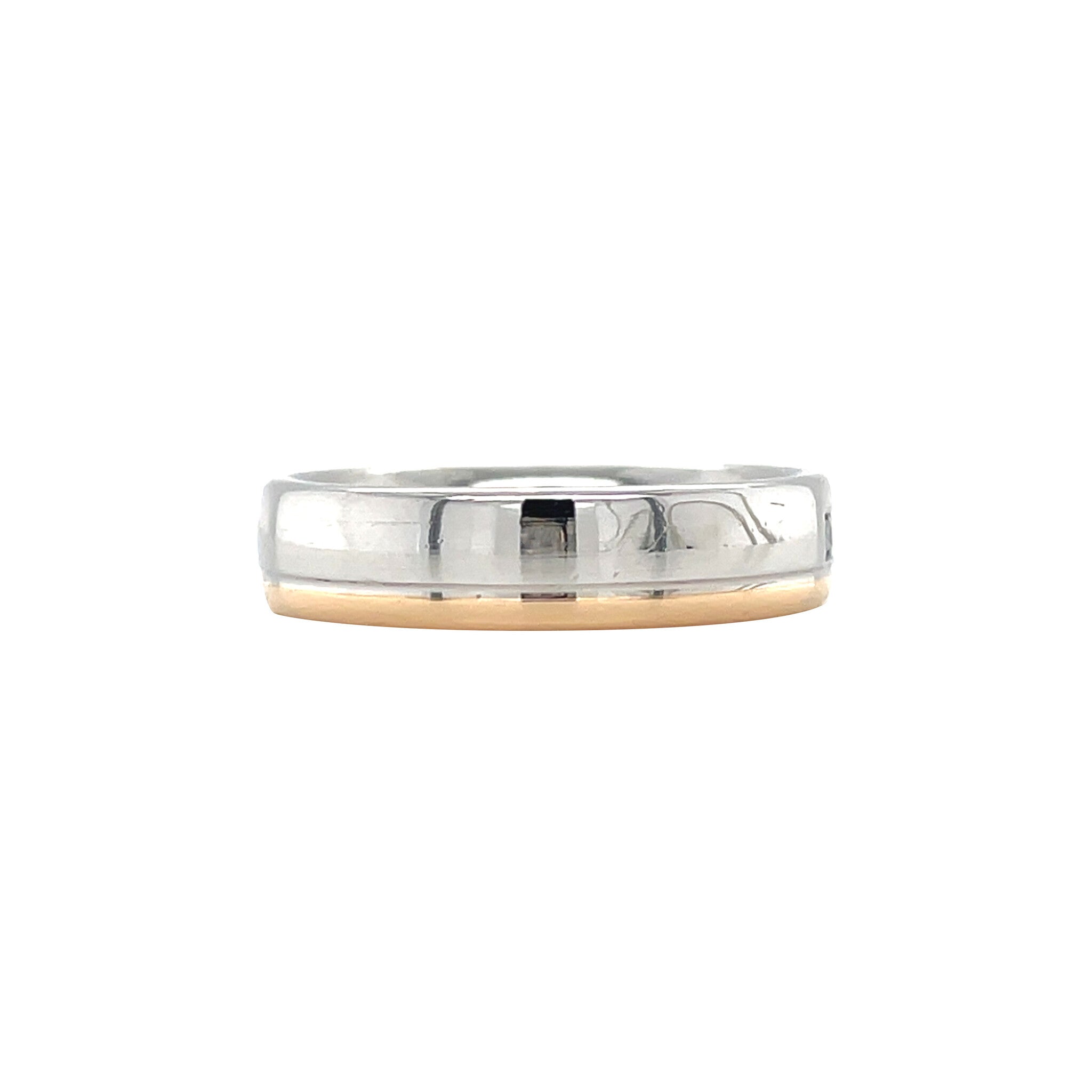 Platina ring met goud en diamant Pt950/750