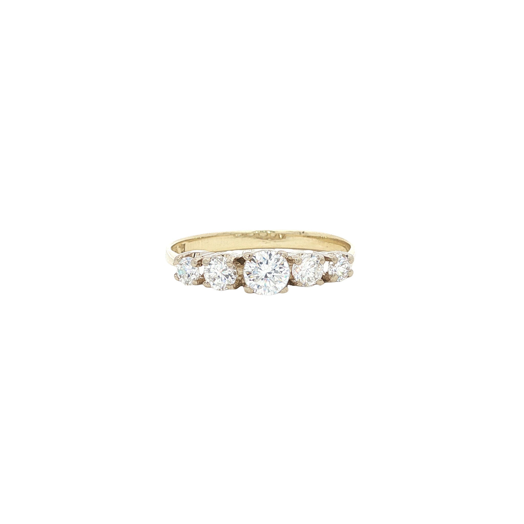 Gold ring with zirconia 14 karat