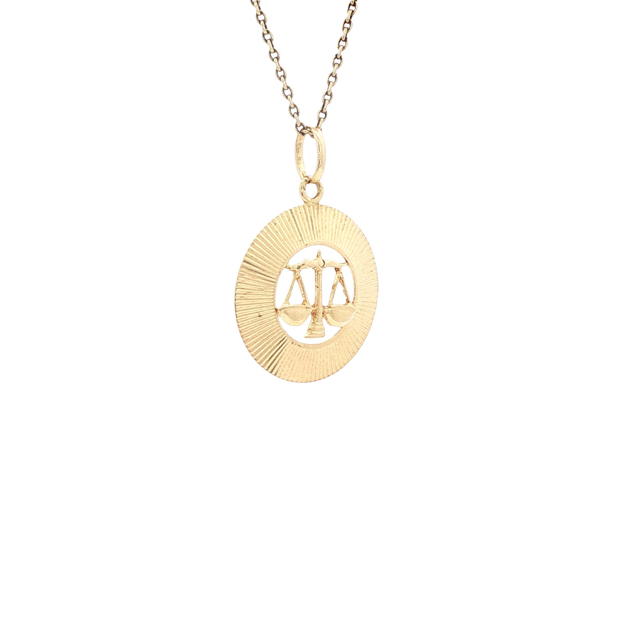 Gouden sterrenbeeld hanger weegschaal 14 karaat