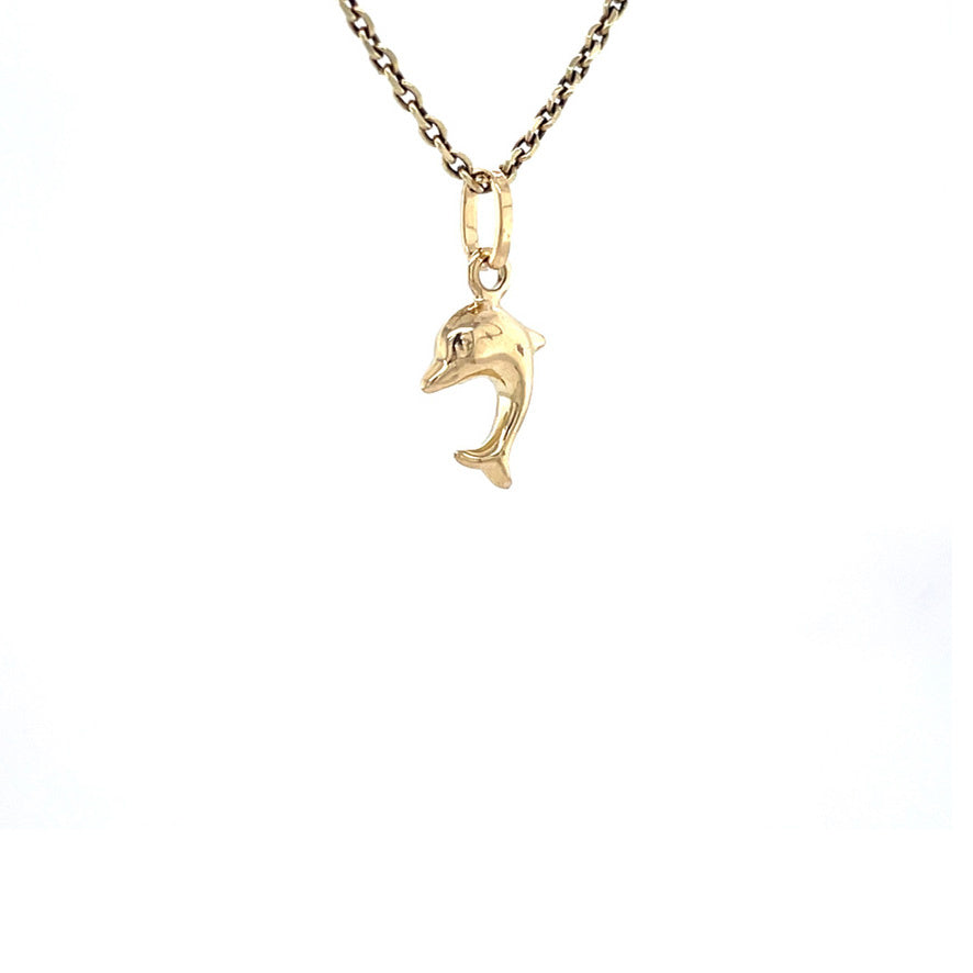 Golden dolphin pendant 14 karat