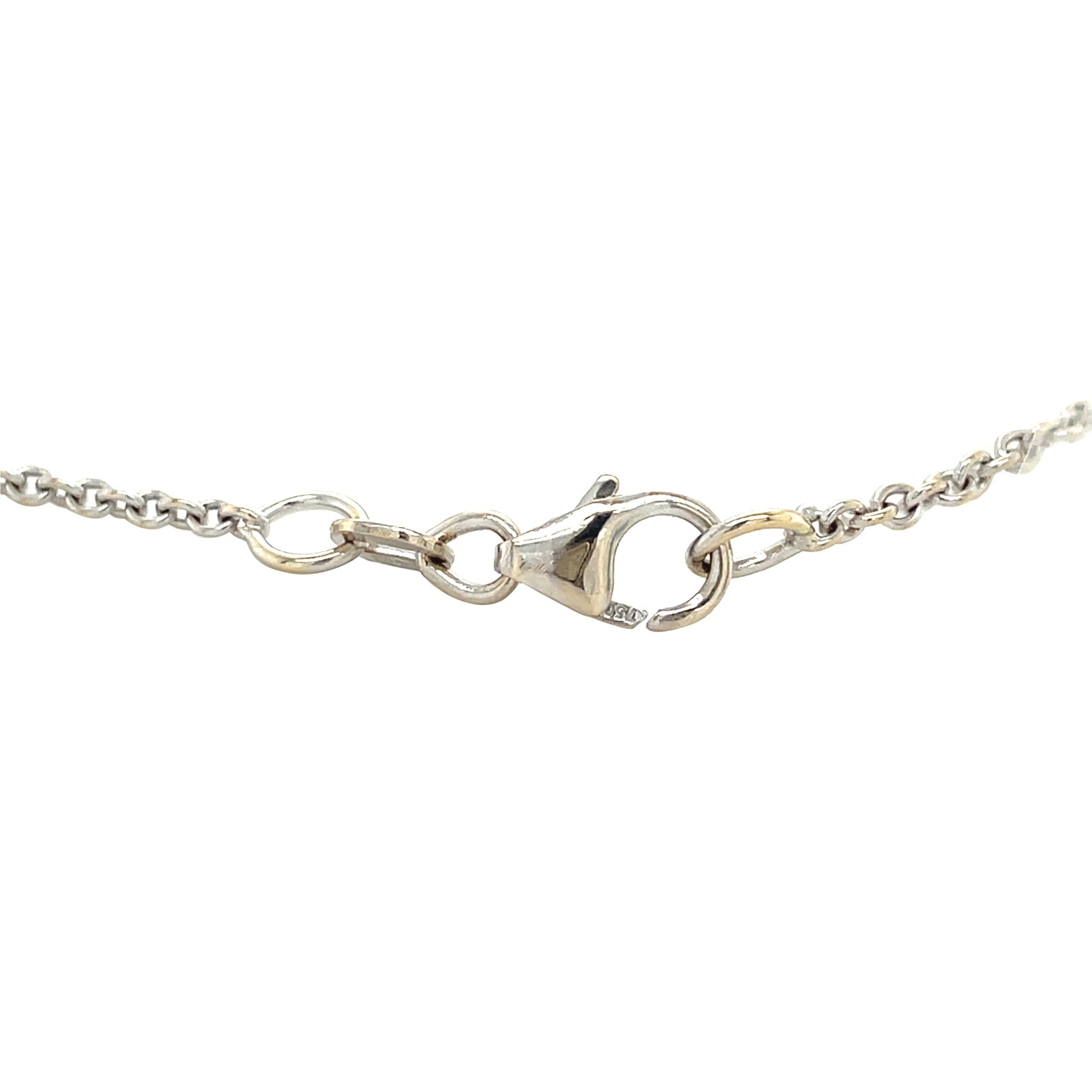 White gold bracelet labradorite 20.5 cm 18 karat