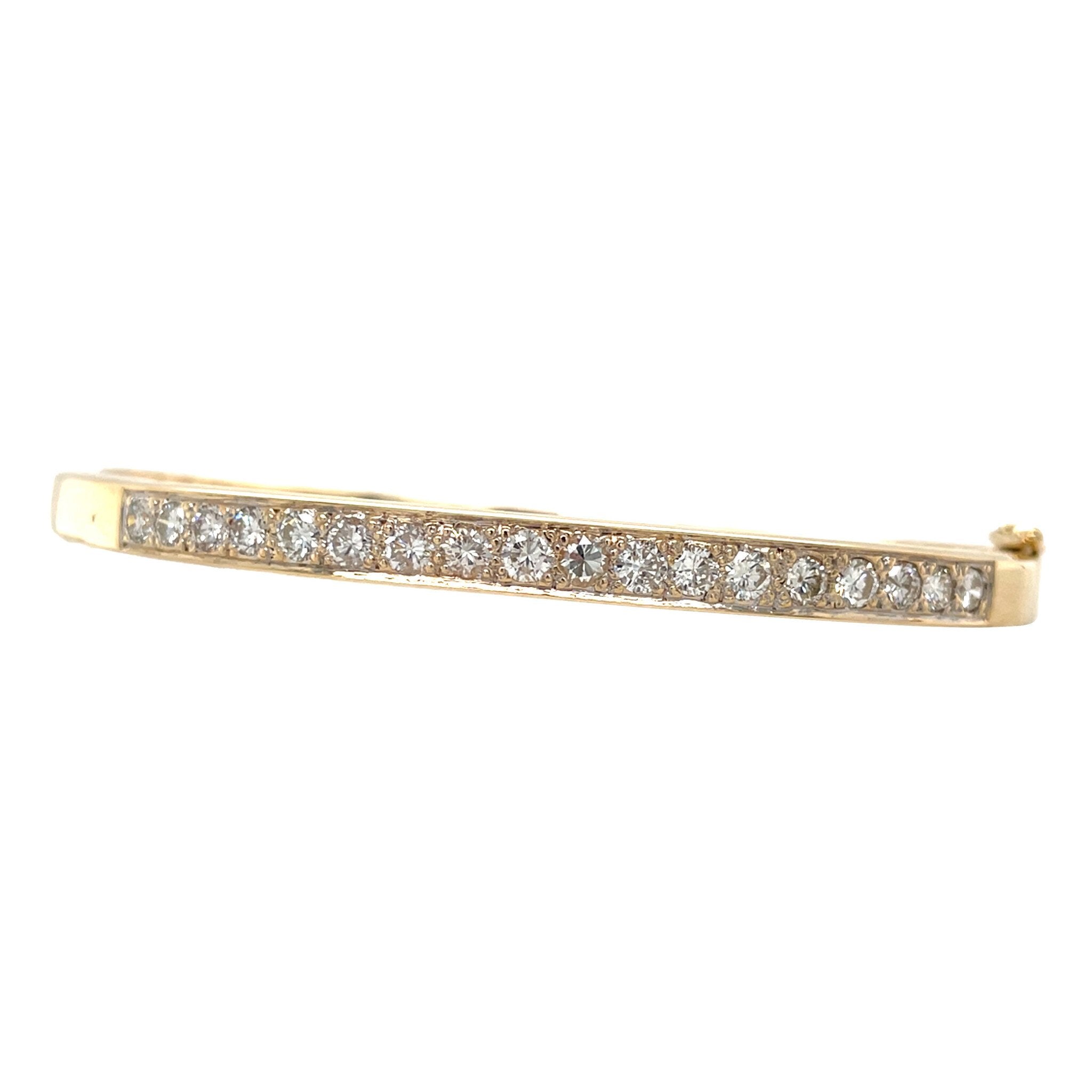 Gold bangle with diamond 14 karat