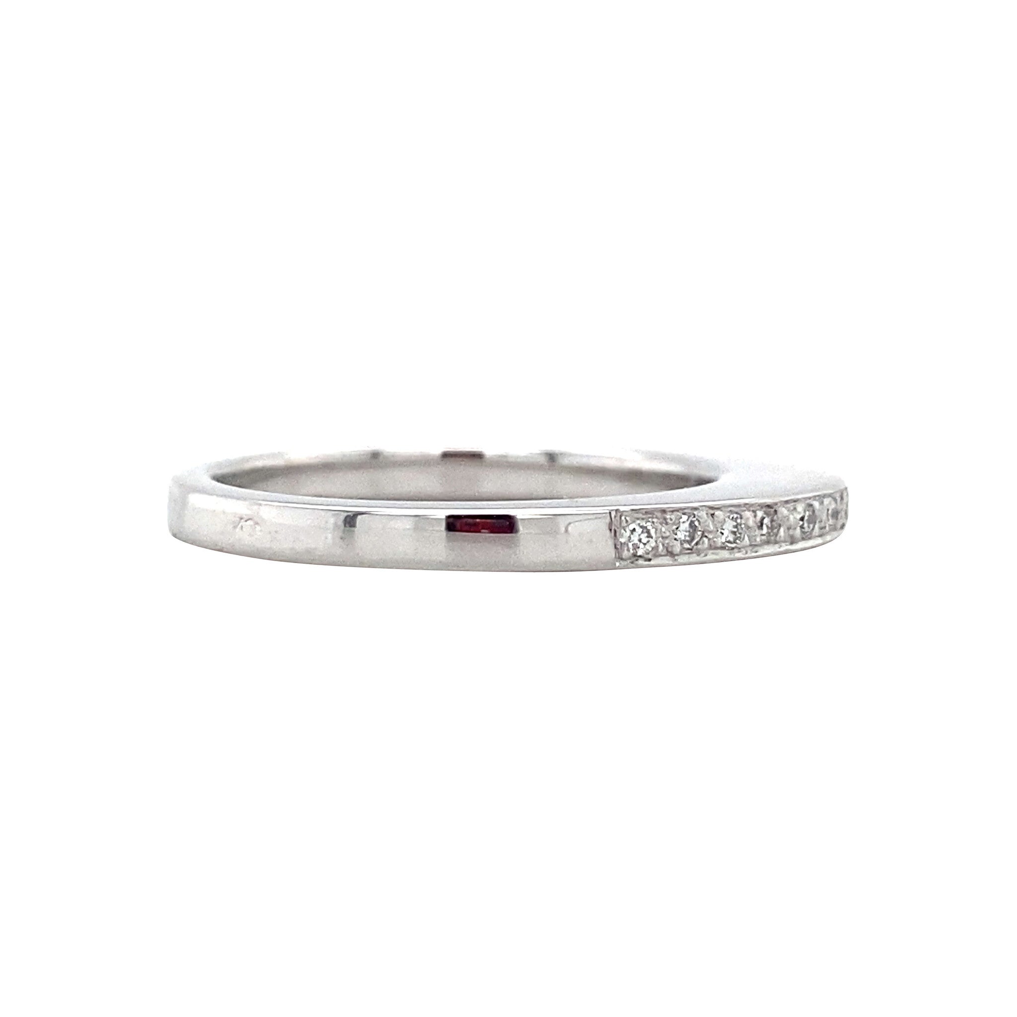White gold ring with diamond 14 kt