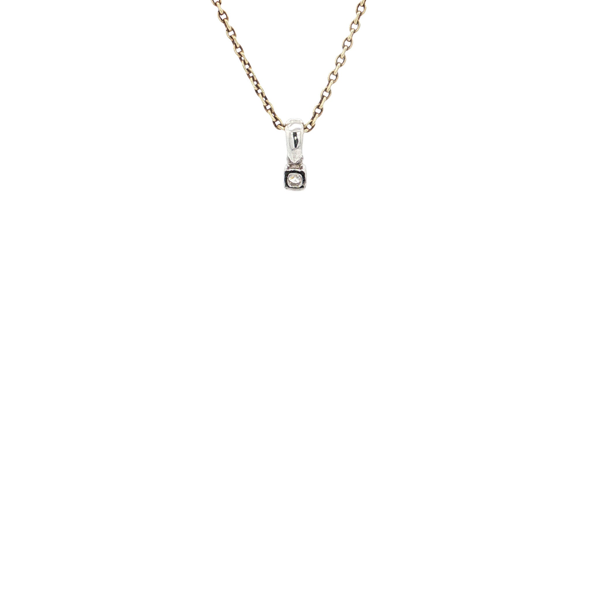 Witgouden solitair hanger met diamant 18 karaat* nieuw